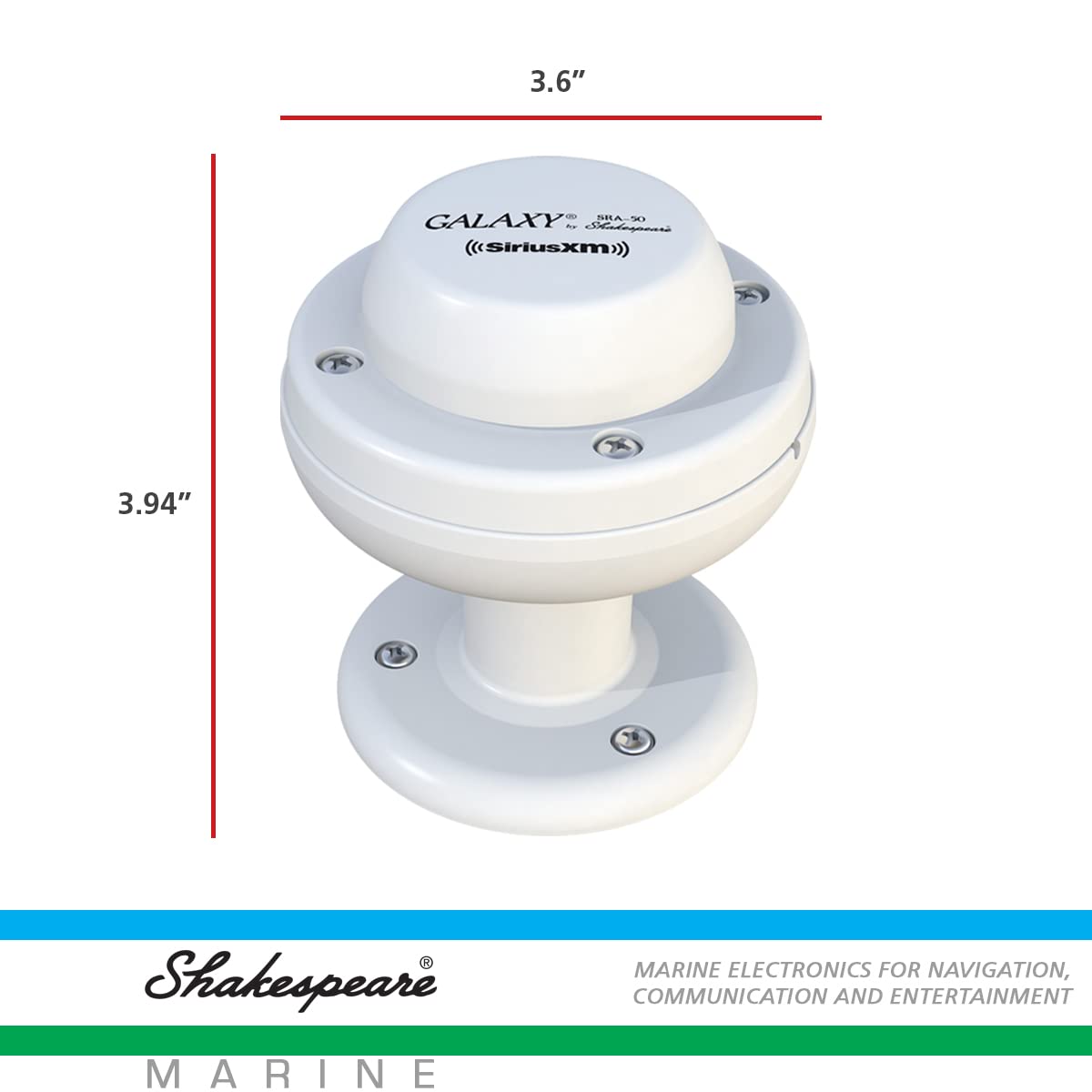 Shakespeare SRA-50 Galaxy SiriusXM Satellite Antenna, White