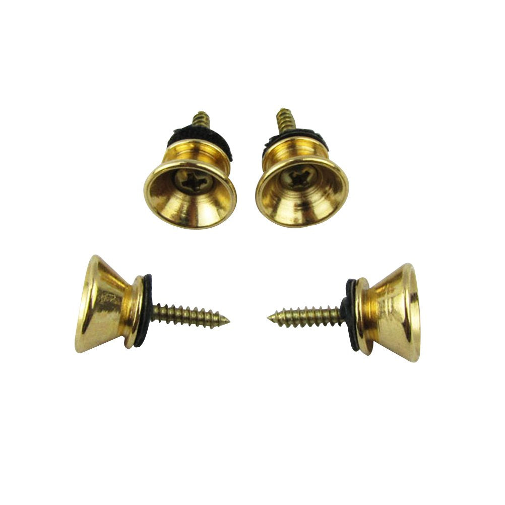 Musiclily Metal Guitar Strap Buttons End Pins For Fender Style Acoustic Classical Electric Guitar Bass Ukulele,Black(Pack Of 4)