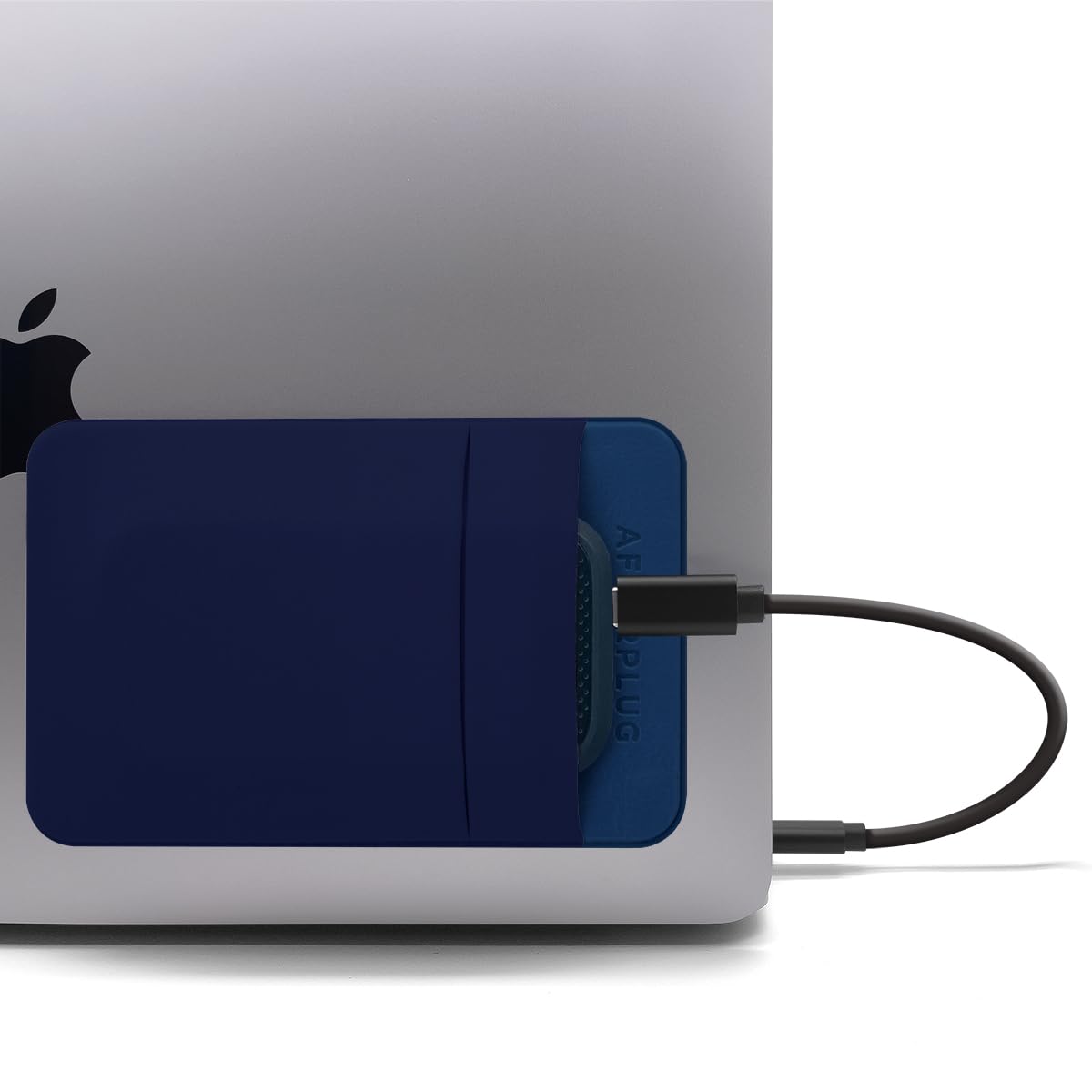 Afterplug 2 Pocket Pouch For Laptop With Reusable Adhesive, For Portable External Ssd Sandisk, Samsung T7, Crucial X8, Apple Magic Mouse, Ledger Nano, Usb Cable   Blue