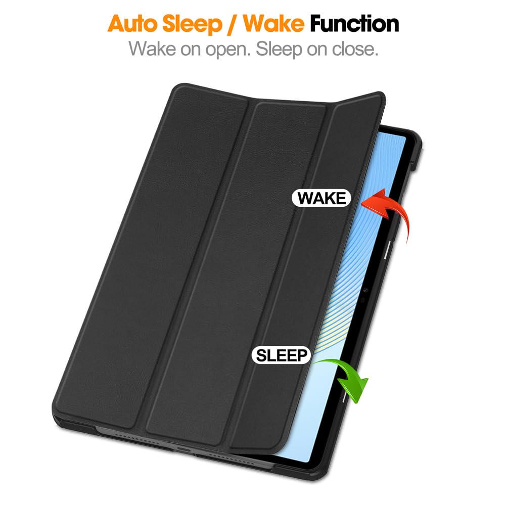 Kepuch Custer Case For Honor Pad X9, Honor X8 Pro 11.5'',Ultra Thin Pu Leather Hard Shell Cover   Black