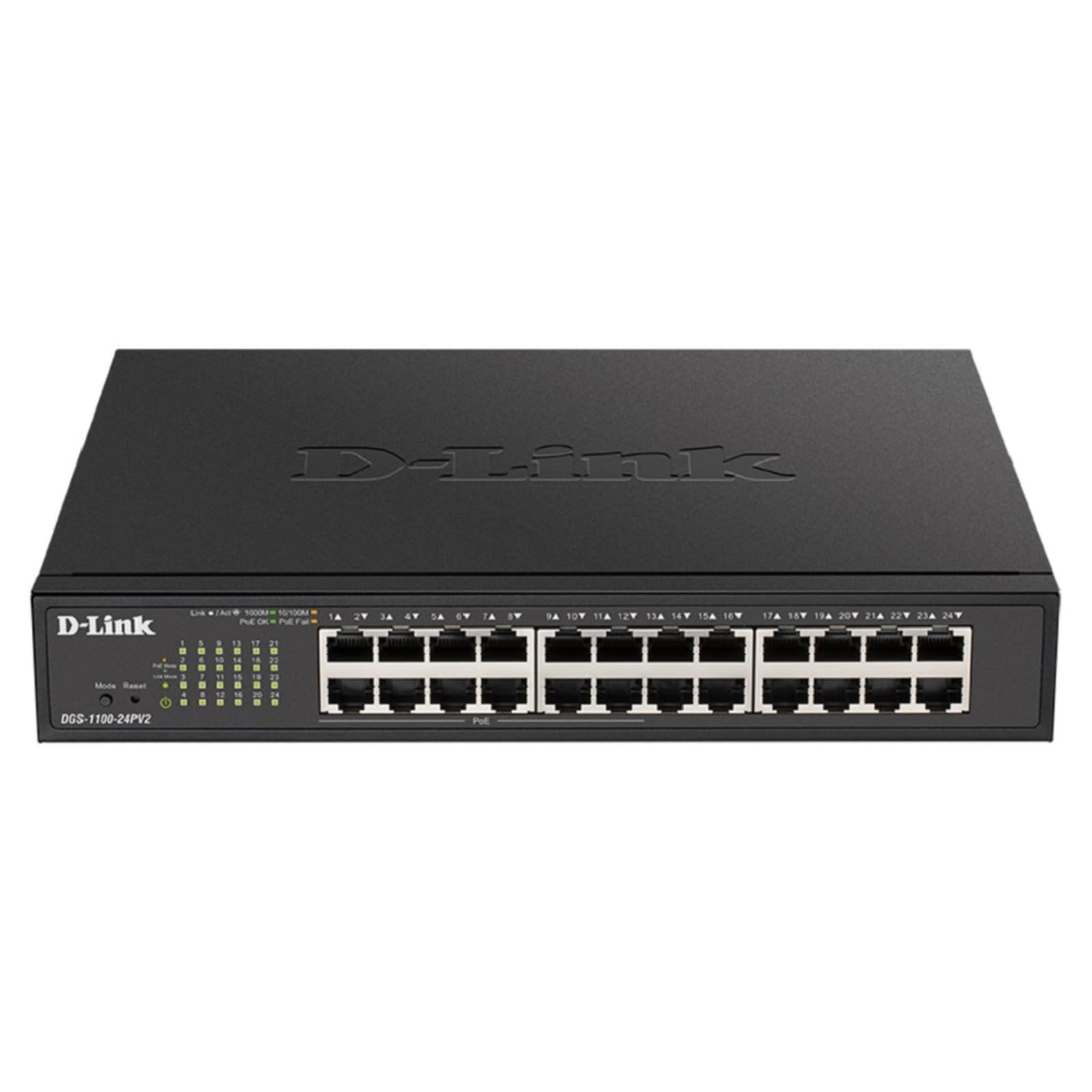D Link Ethernet Switch 24 Port Easy Smart Managed Gigabit Switch W 12 Poe+ Ports 100W Poe Budget Layer 2 Internet Network (Dgs 1