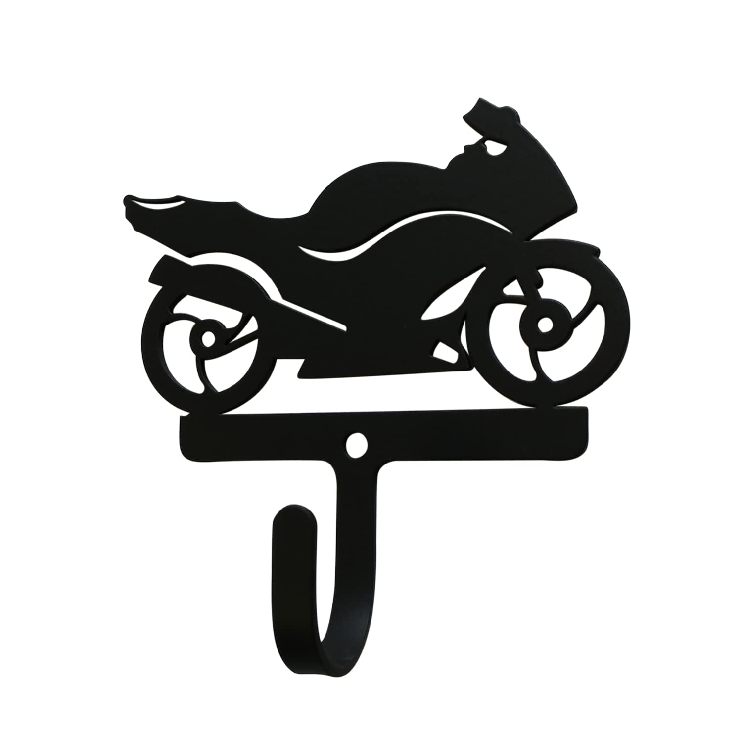 Village Wrought Iron Motorcycle Street Wall Hook Decorative Small