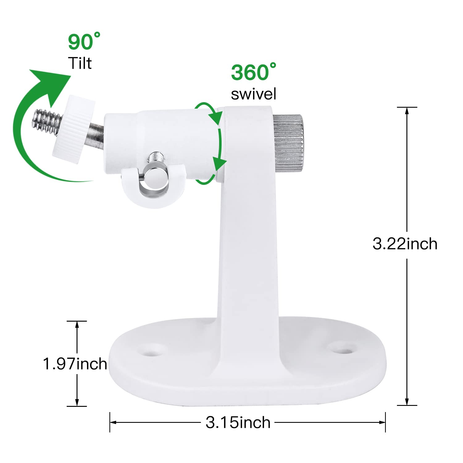 2Pack Adjustable Wall Mount For Eufy Security Indoor Cam P24 And E220, No Drill Mounting Bracket For Eufy Security Indoor Cam Pa