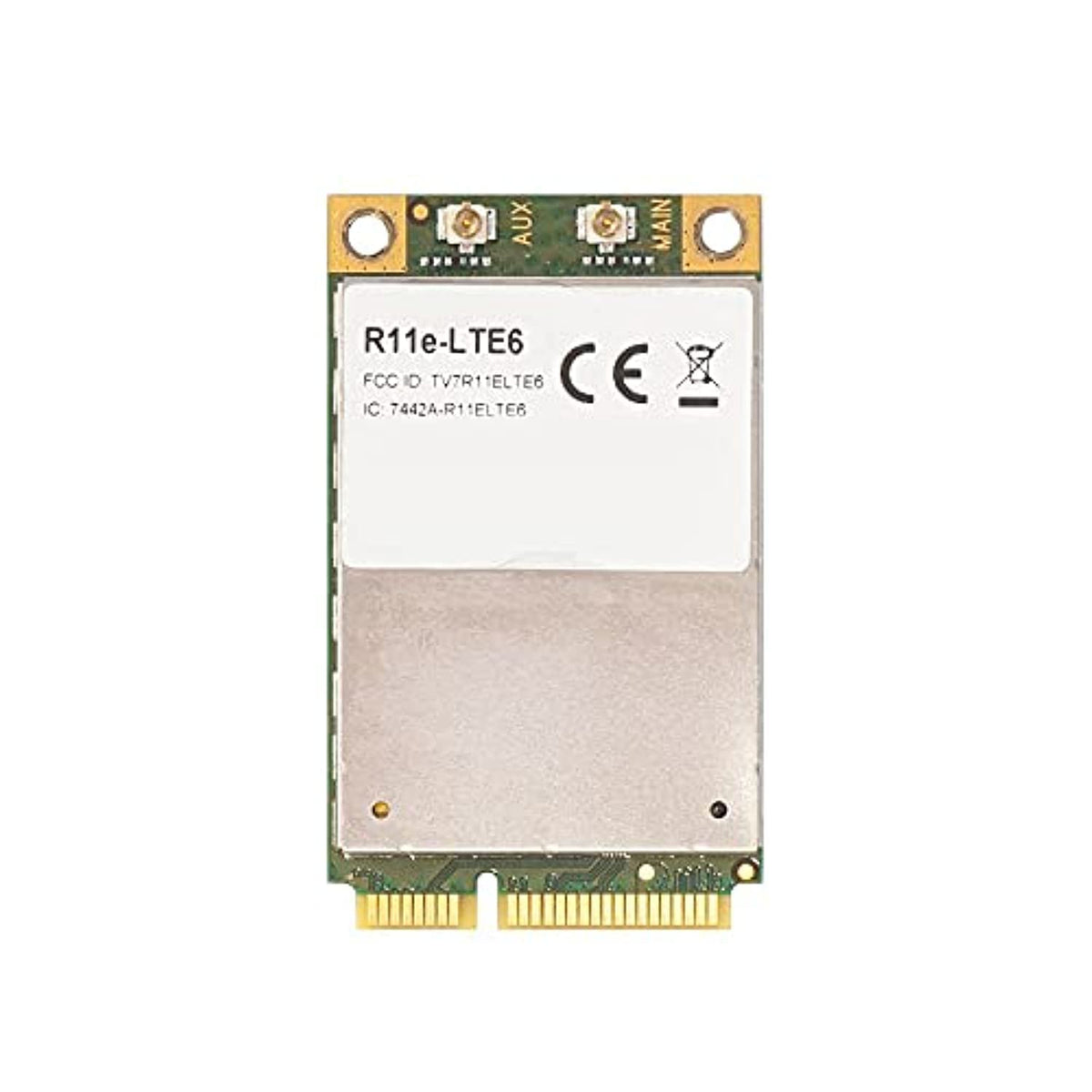 MikroTik R11e-LTE6 2G/3G/4G/LTE miniPCI-e Card with Carrier Aggregation Support (up to 300 Mbps) for Bands 1/2/3/5/7/8/12/17/20/25/26/38/39/40/41n