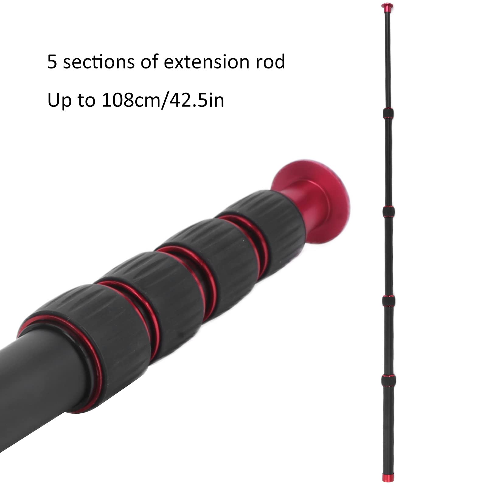 Camera Monopod, Professional 33.5 108Cm/13.2 42.5In Aluminum Alloy Monopod Universal 1/4Screw Tripod Extension Rod For Tripod Mo
