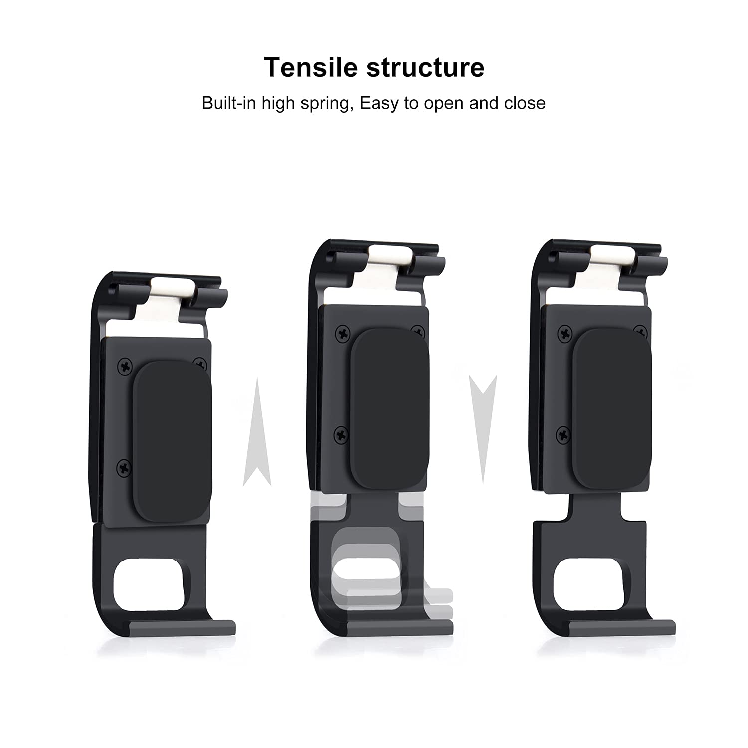 Yallsame Easy Charging Alloy Metal Replacement Side Door/Battery Cover Accessories For Gopro Hero 8 Black, Suitable For Vlog/Int