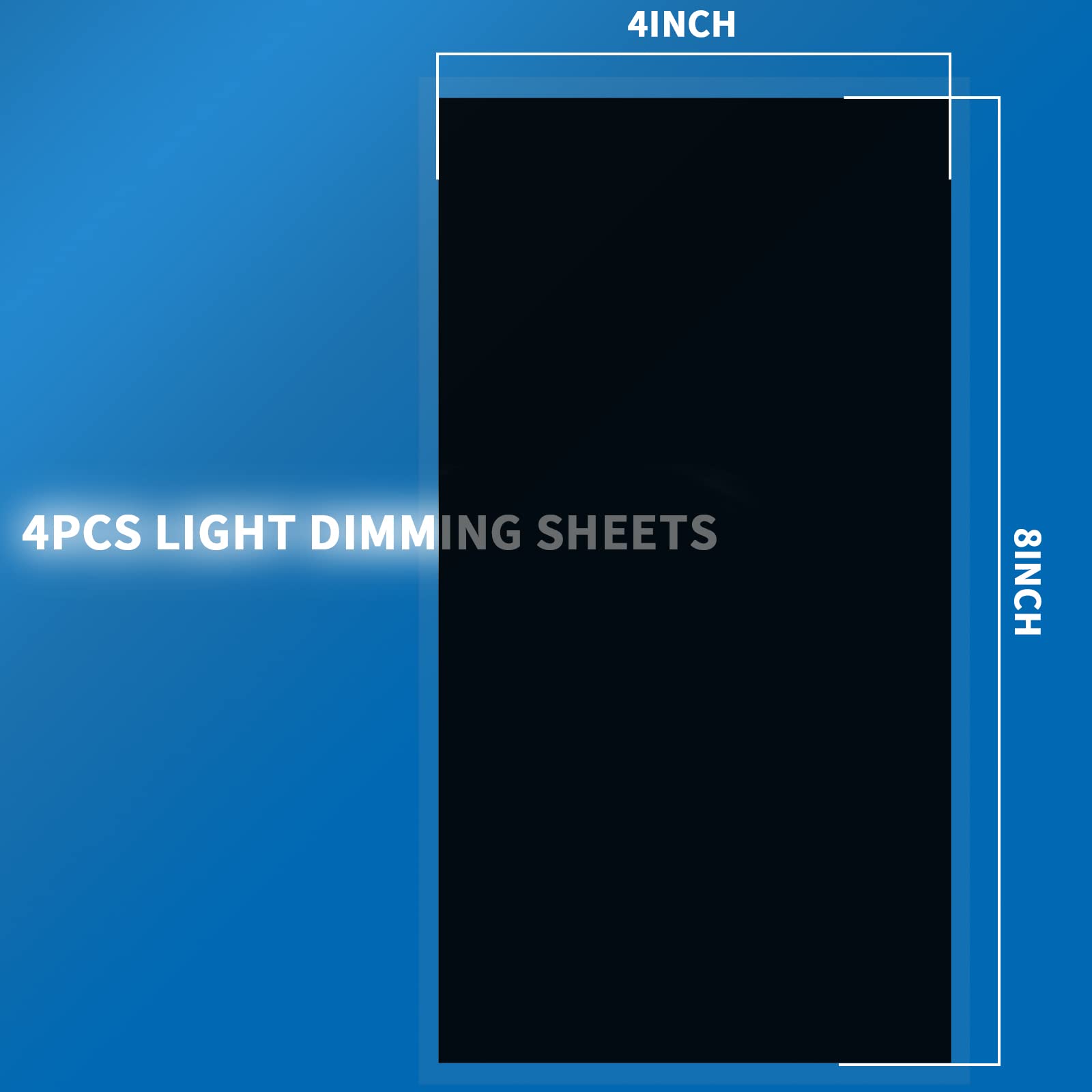 Birllaid Light Dimming Stickers,4Pcs Light Blocking Stickers Led Cover Filters, 8 X 4 Inch Light Dimming Sheets For Electronics,