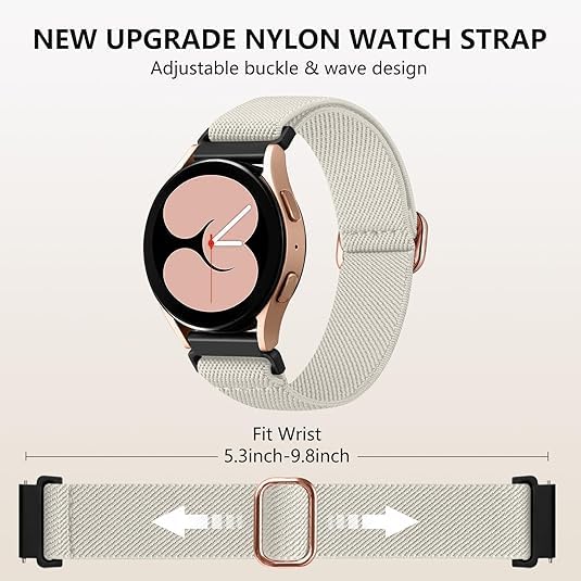 Lerobo Elastic Bands Compatible With Samsung Galaxy Watch 6 5 4 7 40Mm 44Mm,Watch 6 4 Classic 42Mm 46Mm 43Mm 47Mm,Watch 5 Pro 45