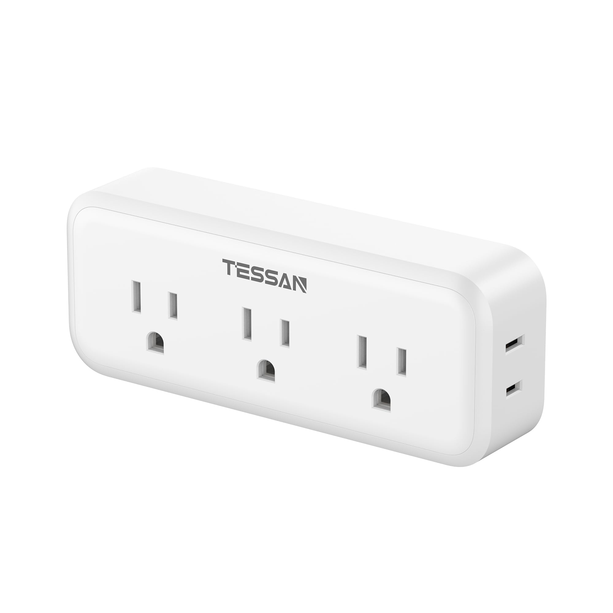 Multi Plug Outlet Splitter, Tessan Surge Protector Wall Plug Splitter With 5 Outlet Extender, 3 Sided Multiple Plug Expander For
