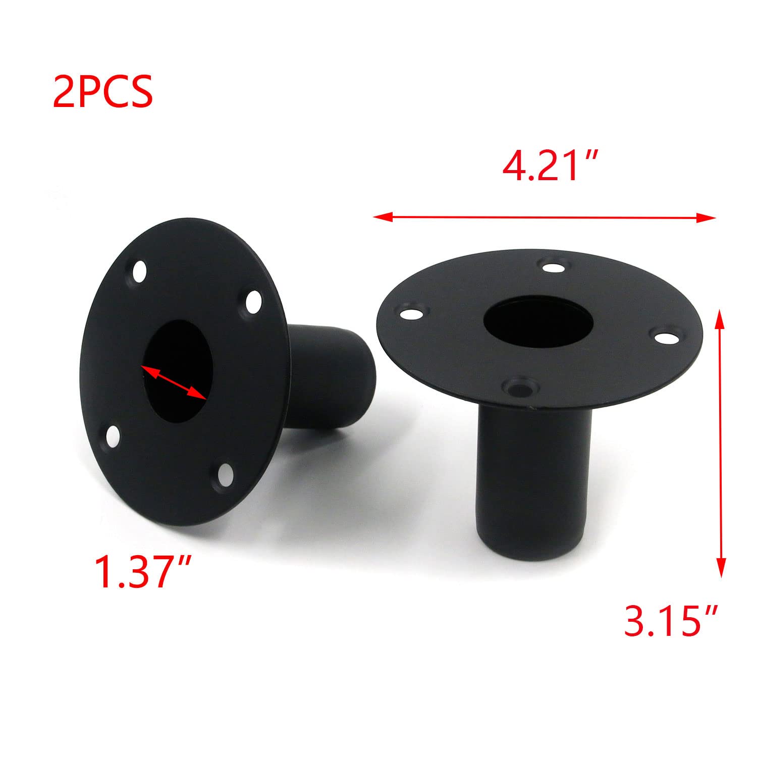 T Tulead Speaker Mount Stand Top Bracket 4.21''  3.15'' Speaker Cabinet Pole Mount Speaker Stand Mounts Pack Of 2