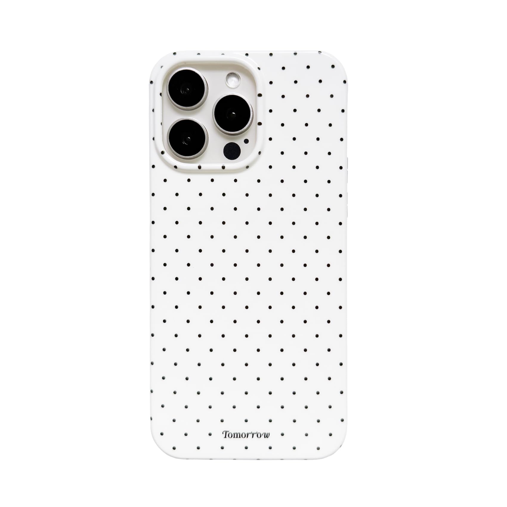 Faneiy for iPhone 14 Pro Max Case Cute Fashion Polka Dot Aesthetics Women Girly Stylish Protective Soft Shockproof Phone Case Wh