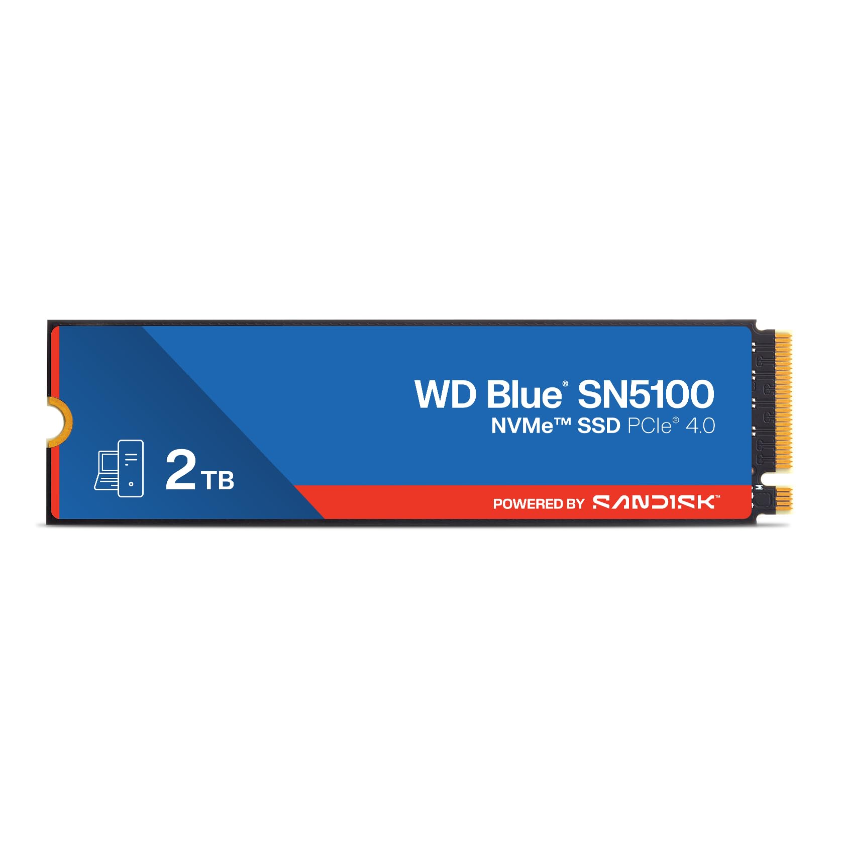 Wd Blue Sn5100 Wds200T5B0E 2Tb Nvme Ssd, Pcie Gen 4.0, Up To 7,100 Mb/S Read Speeds