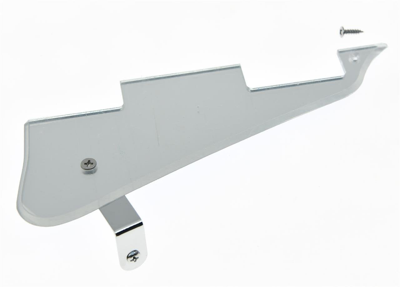 Kaish Silver Mirror Lp Guitar Pickguard With Chrome Bracket For Epi Les Paul