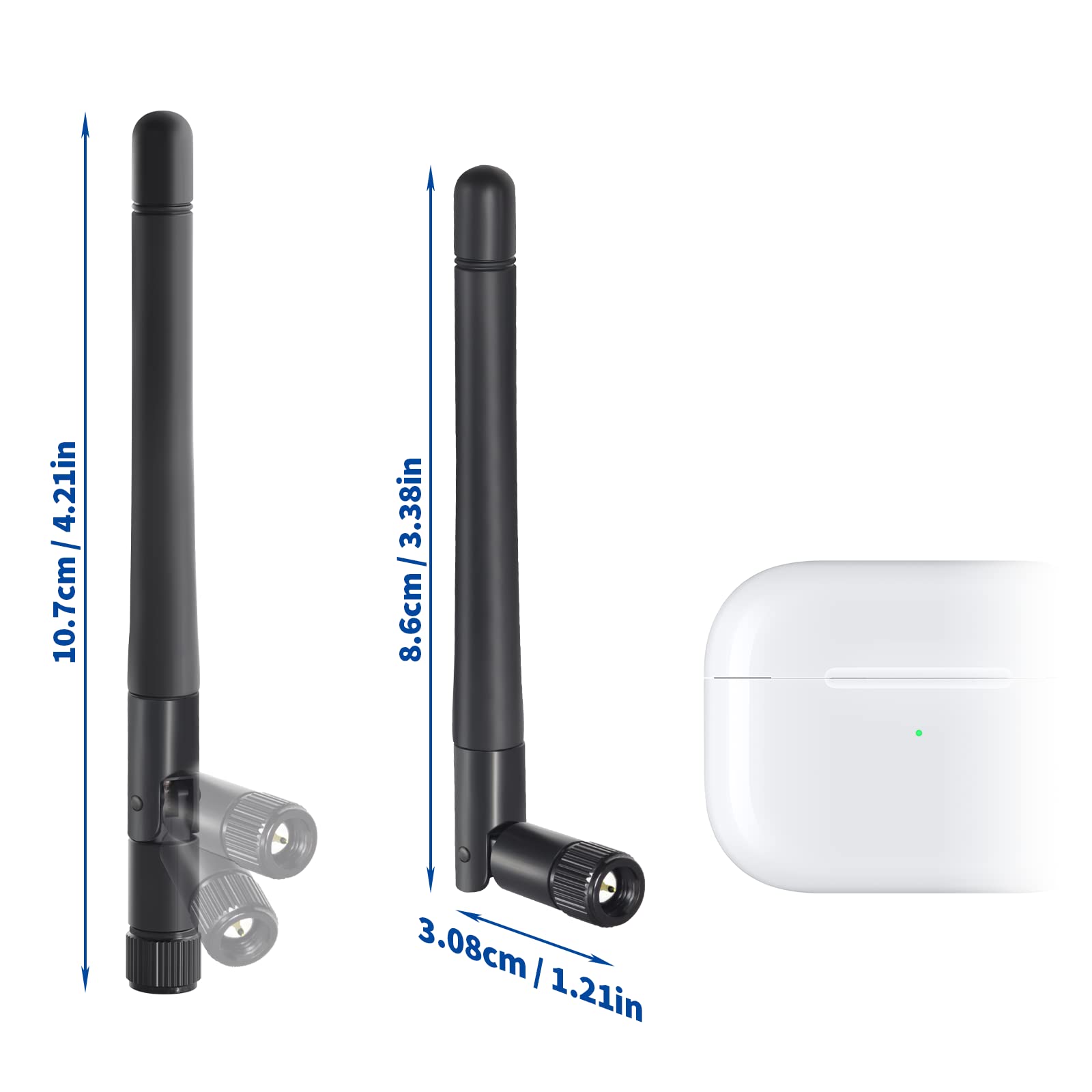 Bingfu Dual Band Wifi Antenna 3Dbi Sma Male Antenna(2 Pack) For Wireless Vedio Security Ip Camera Recorder Surveillance Recorder