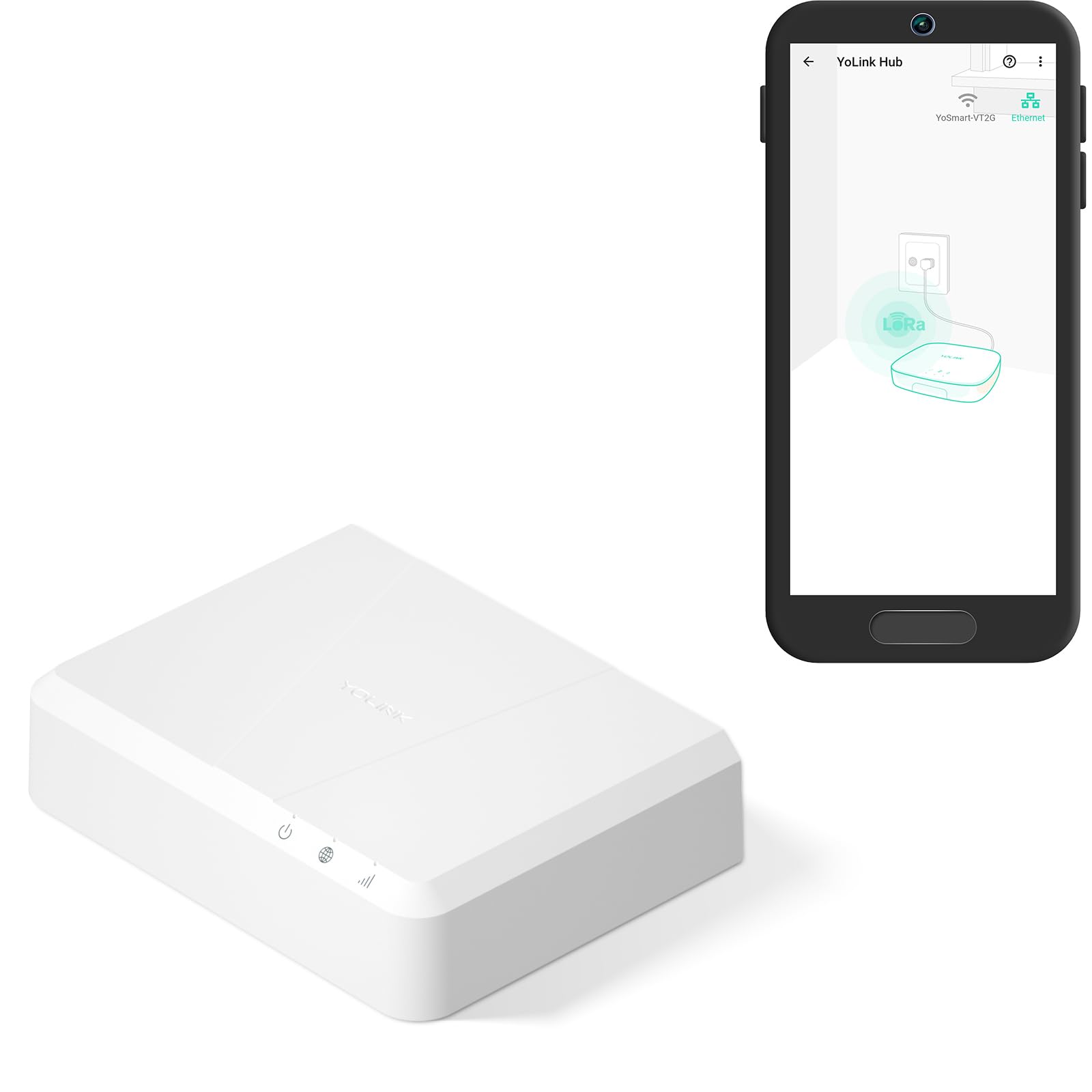 Yolink Hub 3 Smart Home Gateway: 4G Lte Cellular ($6.99 Monthly Fee), Wifi, Ethernet, Battery Backup Seamless Plug & Play Instal