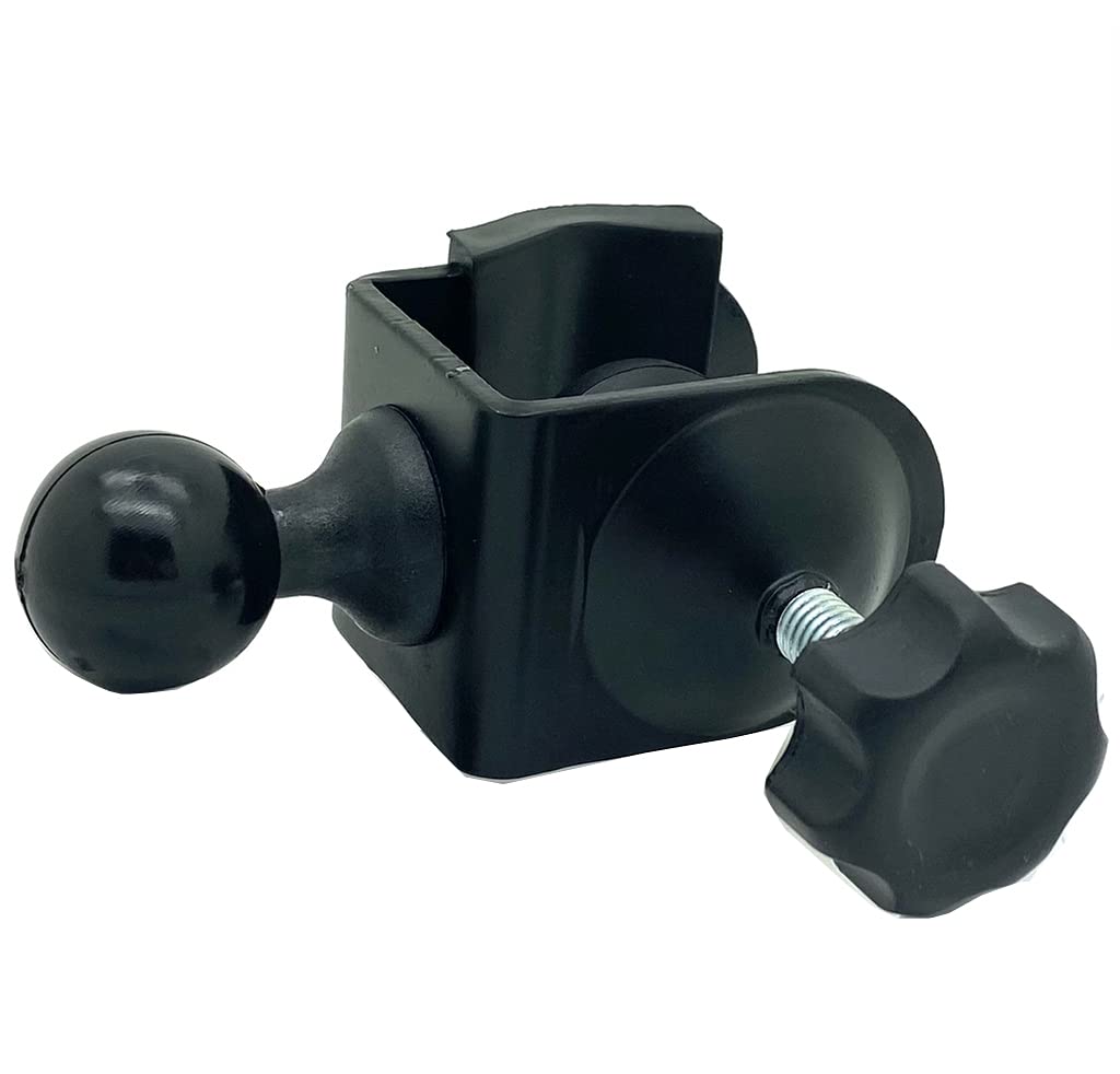 Heavy Duty Replacement C Clamp Mount W/1'' Rubber Coating Ball For Rails/Poles/Bar & Music Microphone Mic Stands. (Compatible W/