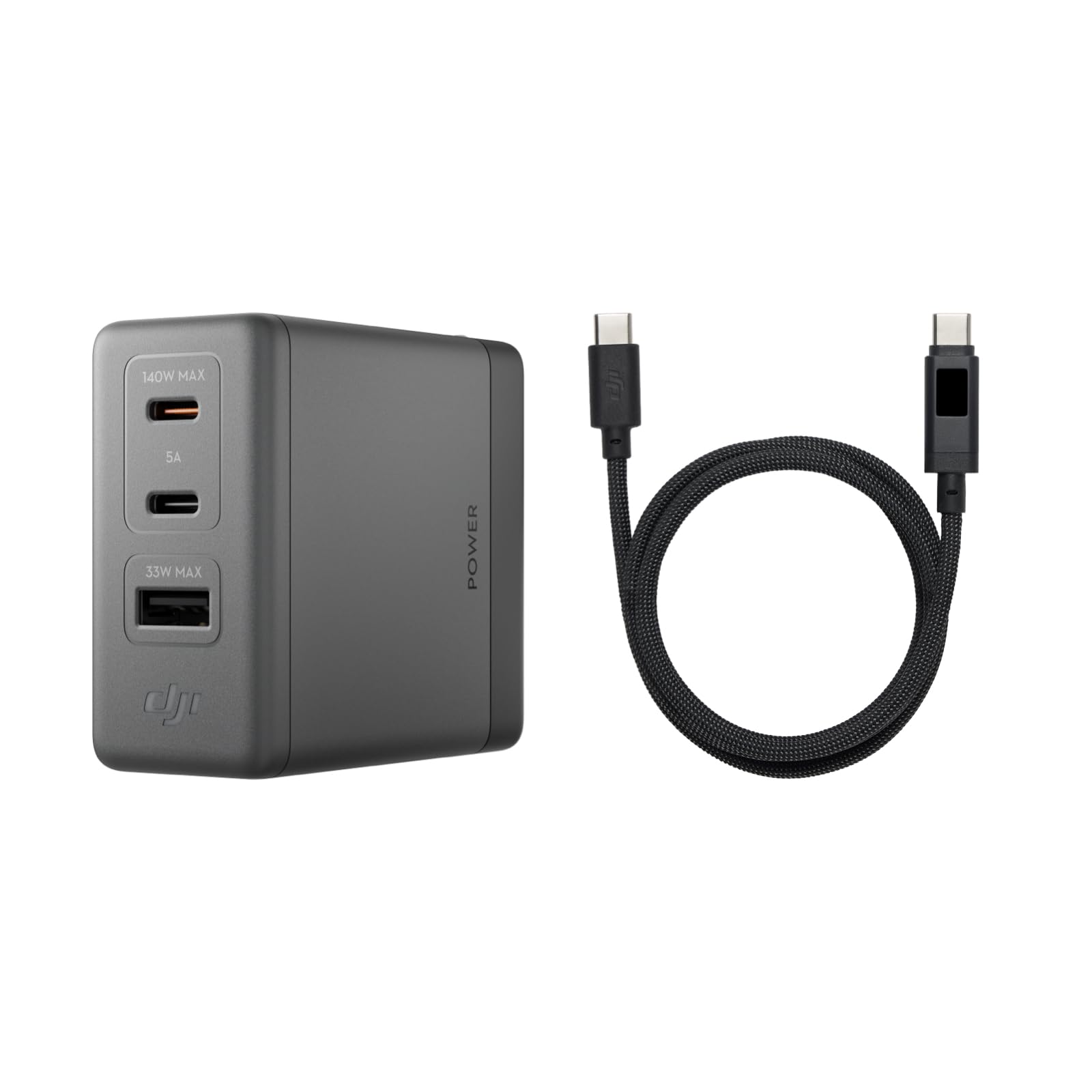 DJI Power 140W GaN Charging Combo, 7A Digital Display Cable (1 m) Included