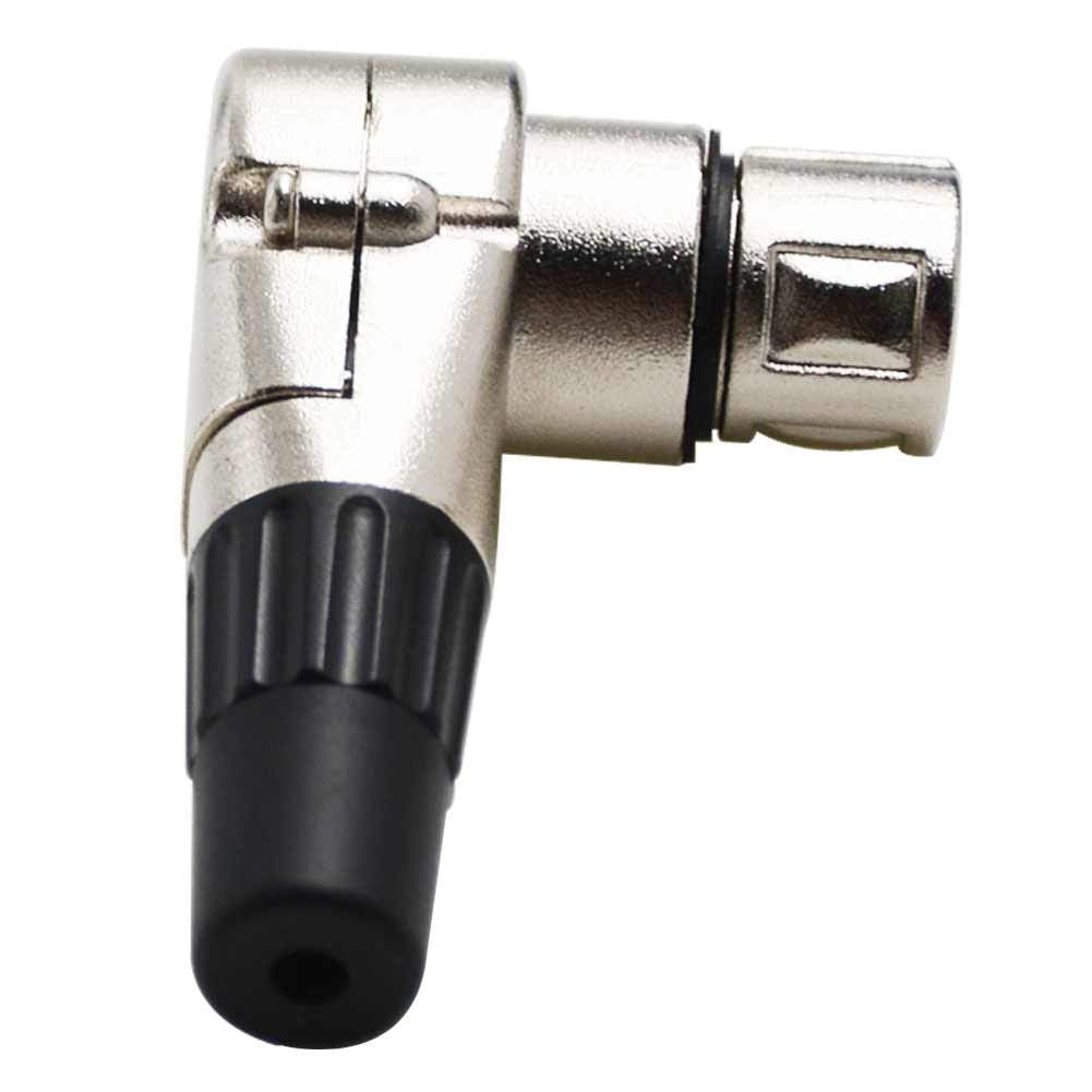 Bnkenx 2 Pack Of Adjustable Right Angle 3 Pin Xlr Female Connectors   Pro Audio Dj Band Xlr 7 Position Plugs 90 Degree Adjustabl