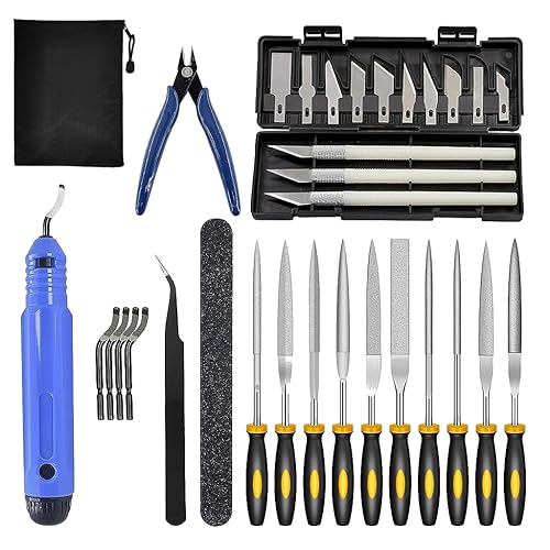 Serplex 32Pcs 3D Print Tool Kit 3D Print Tool Accessories Kit Includes Debur Tool, Cleaning, Finishing And Printing Tool, 3D Pri
