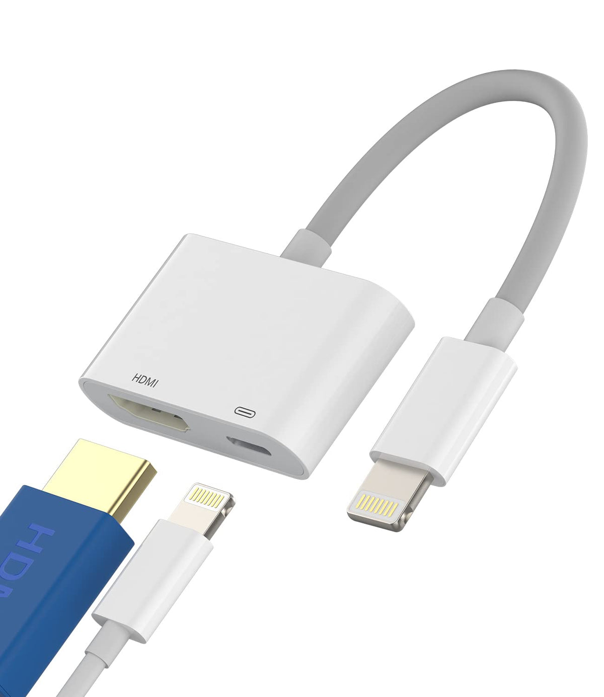Lightning To Hdmi Adapter For Tv Compatible With Iphone 12 13 Pro Ipad Mini Charger Splitter Digital Av Female Port Converter An