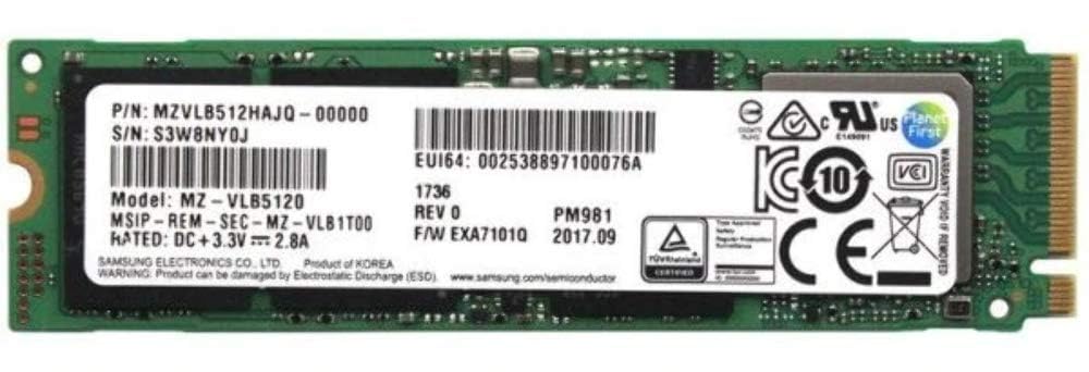 Samsung Pm981 Polaris 512Gb M.2 Ngff Pcie Gen3 X4, Nvme Solid State Drive Ssd, Oem (2280) Mzvlb512Hajq 00000