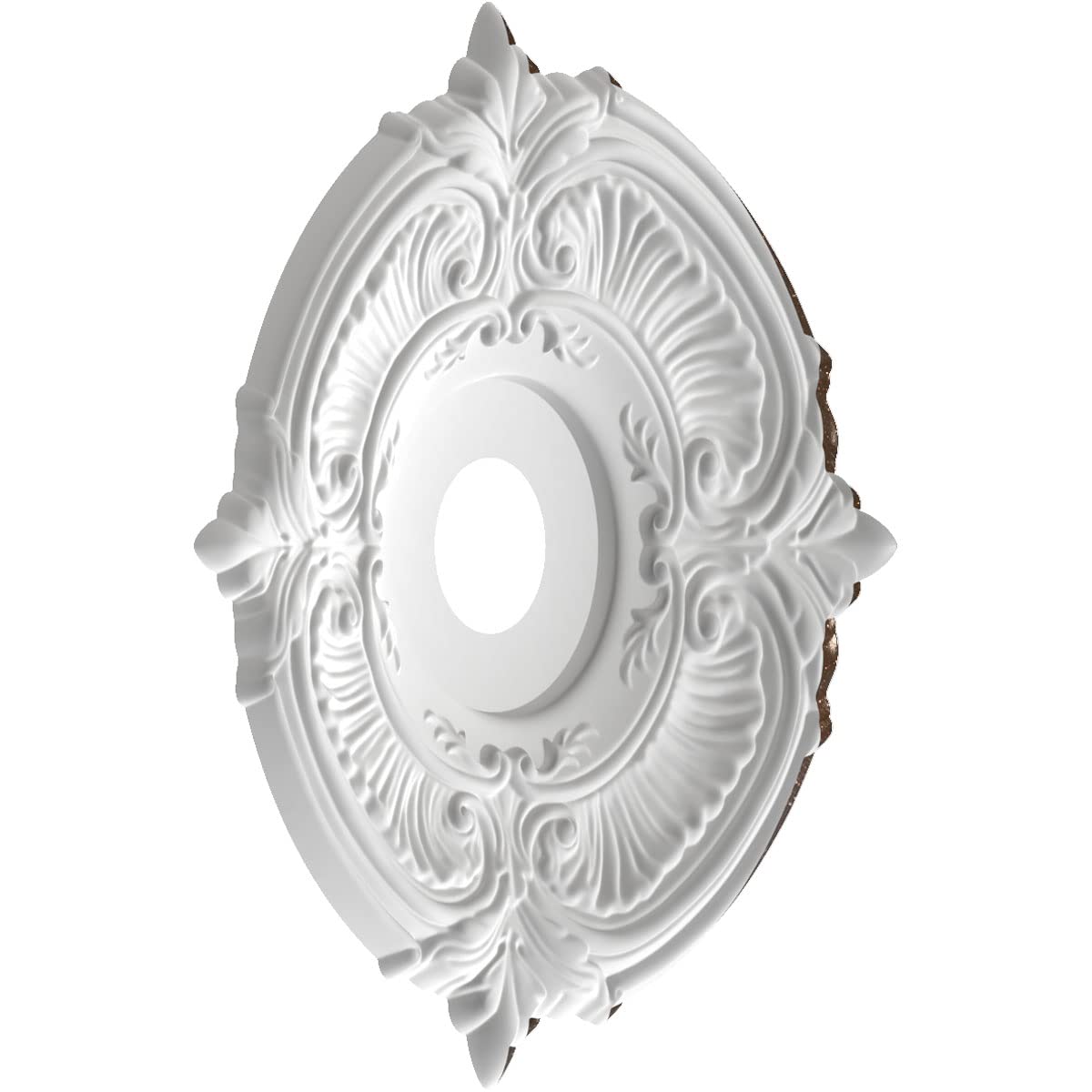 Ekena Millwork Cmp19Atamb Attica Thermoformed Pvc Ceiling Medallion (Fits Canopies Up To 6 3/4), 19Od X 3 1/2Id X 1P, Textured M