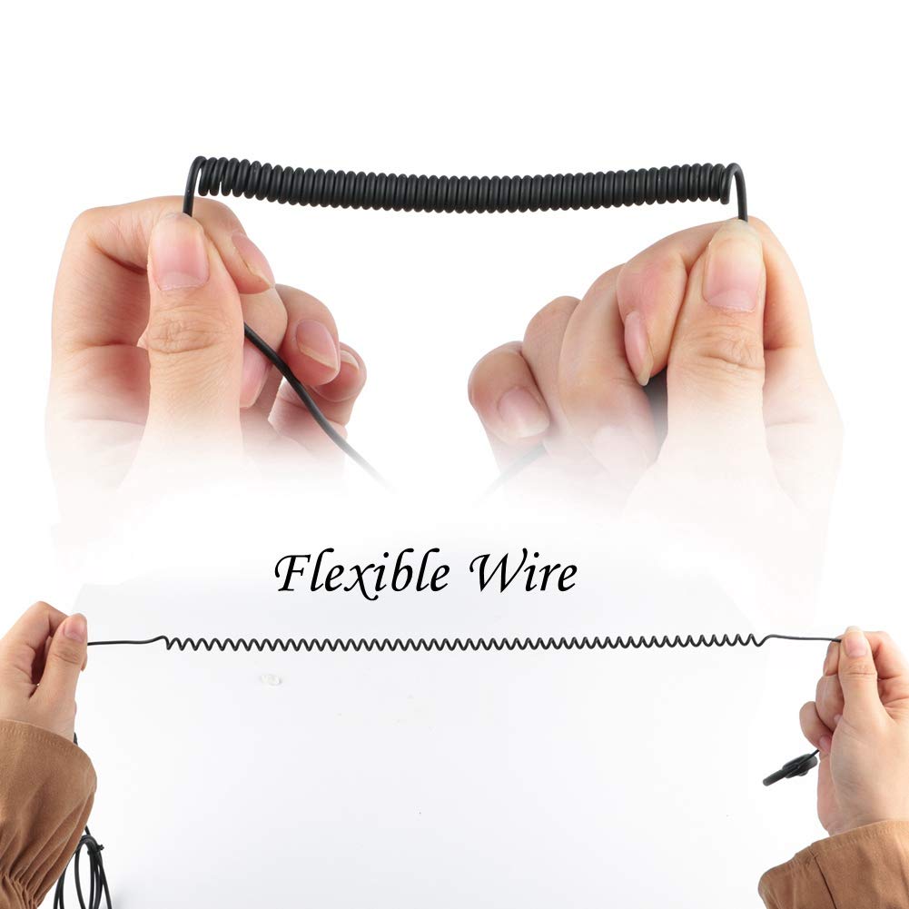 3.5Mm Radio Earpieces (2Pcs) Receiver/Listen Only Surveillance Headset With Clear Acoustic Coil Tube Earbud Audio Kit For Two Way Radios, Transceivers And Radio Speaker Mics Jacks