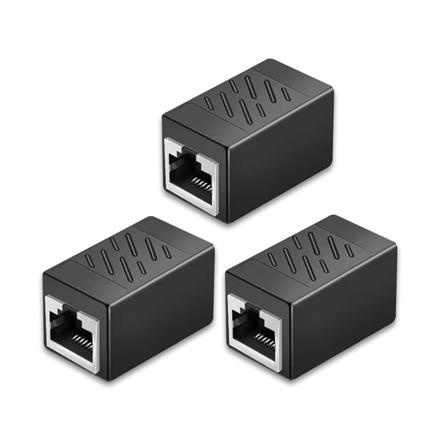 Ezyumm 3 Pack Ethernet Coupler, Premium Gold Plated Ethernet Extender, Rj45 Coupler Female To Female For Cat7/ Cat6/ Cat5/ Cat5E