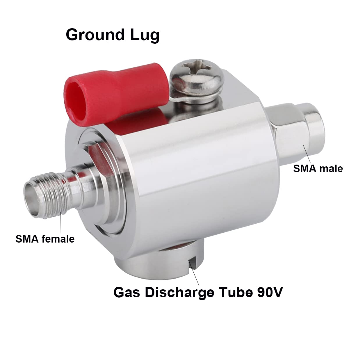 Sma Lightning Arrestor Cellular & Gps Sma Surge Protector Sma Male To Sma Female 0 6Ghz 50 Ohms (6G Lightning Arrestor Male To Female)
