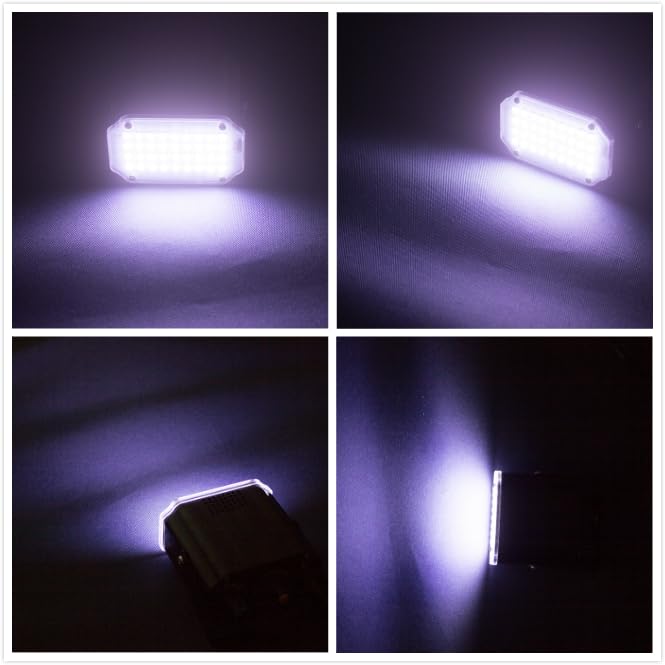 Luditek 2-Pack Mini Halloween White Led Strobe Light, Sound Activated And Flash Speed Control Party Light With 36 Super Bright L