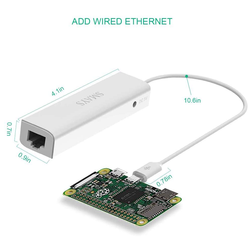 Micro Usb Otg Hub Ethernet Adapter For Raspberry Pi Zero, Android Tablet, Google Chromecast Stick   Powered Usb Otg Hub