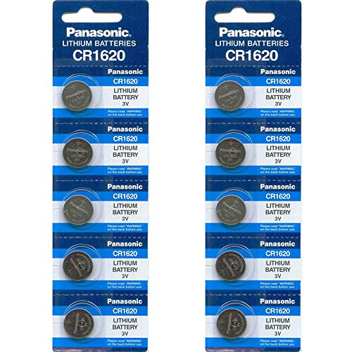 Panasonic Batteries Cr1620 Battery, Lithium, 3V, Coin Cell (10 Pieces)