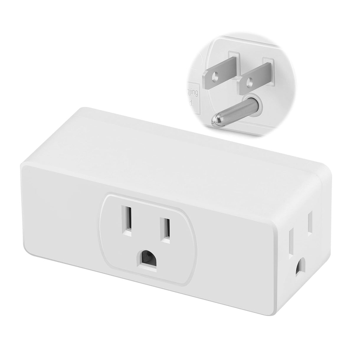 Multi Plug Outlet Extender 1Pack, Multiple Outlet Splitter, 3 Outlet Grounding Wall Adapter, Multi Plug Wall Outlet, Multiple Pl