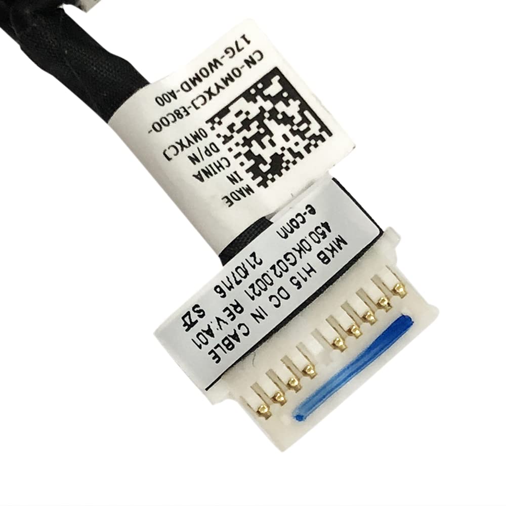 Zahara Dc Power Jack Cable Charging Port Connector Plug Replacement For Dell Inspiron 7501 7500 7590 / Vostro 7500 7501 0Myxcj M