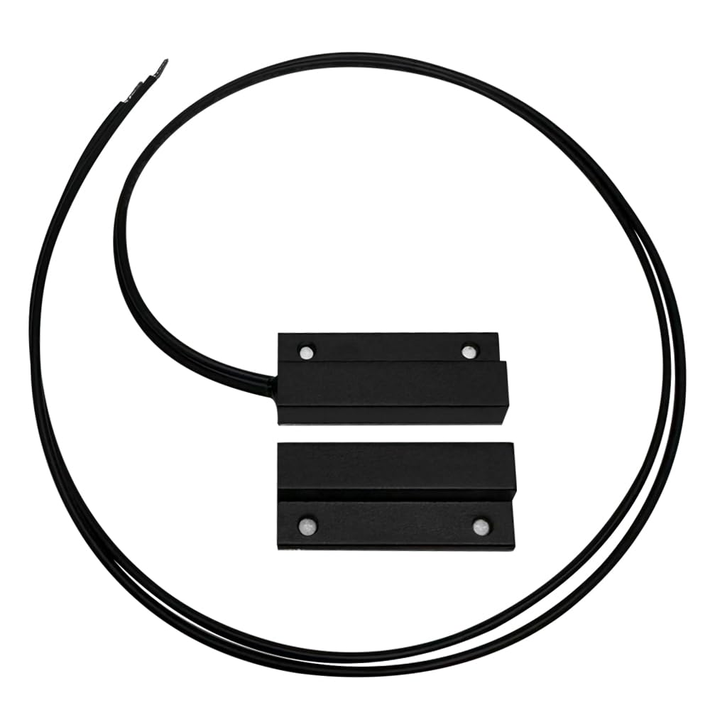 5 Sets Surface Mounted Nc Magnetic Contacts Switch For Door/Window Alarm System With Double Side Tape (Black)