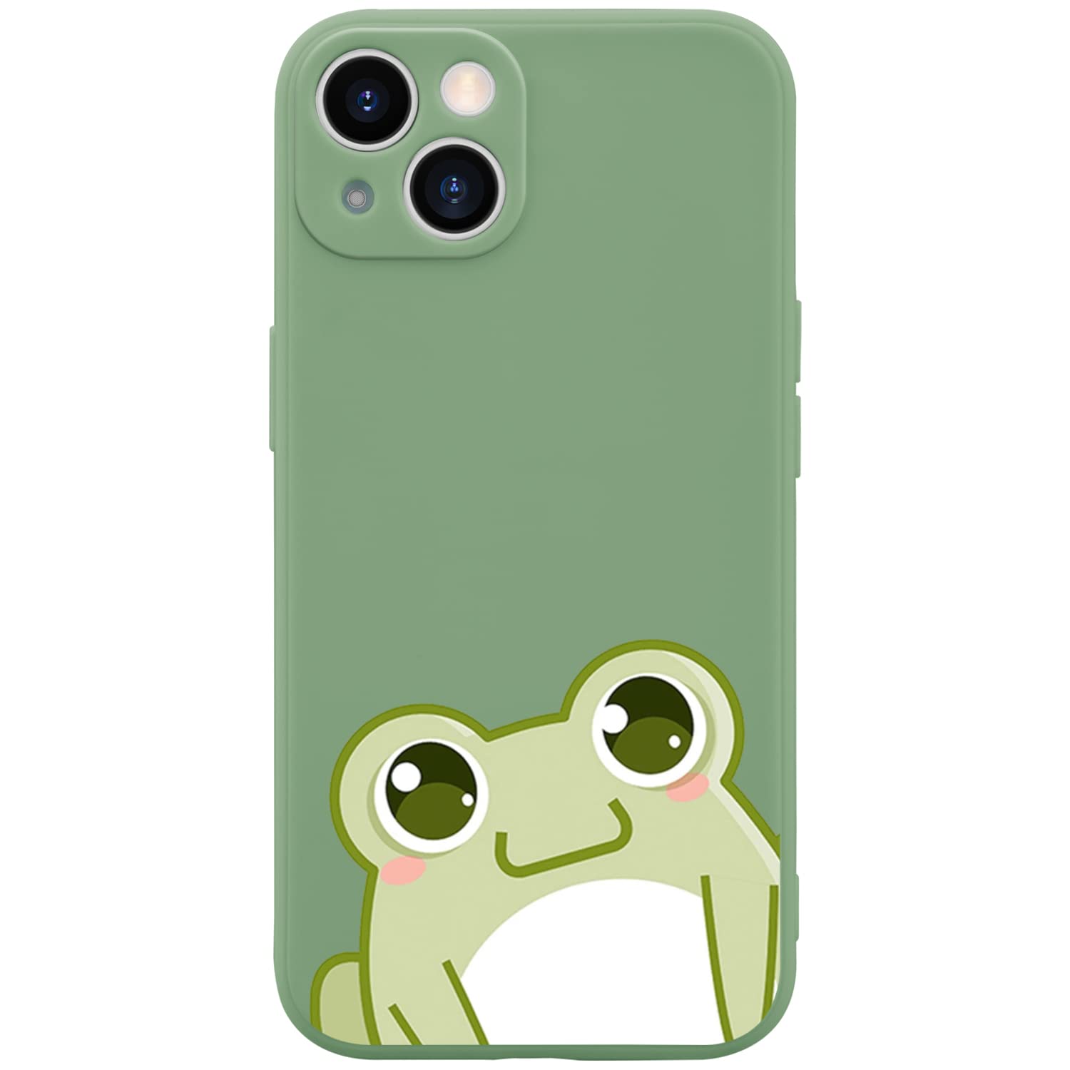 Wihytec Green Frog Phone Case for iPhone 17 PRO MAX Cute Frog Case Cover Liquid Silicone Soft Gel Rubber Anti-Scratch Girly Wome
