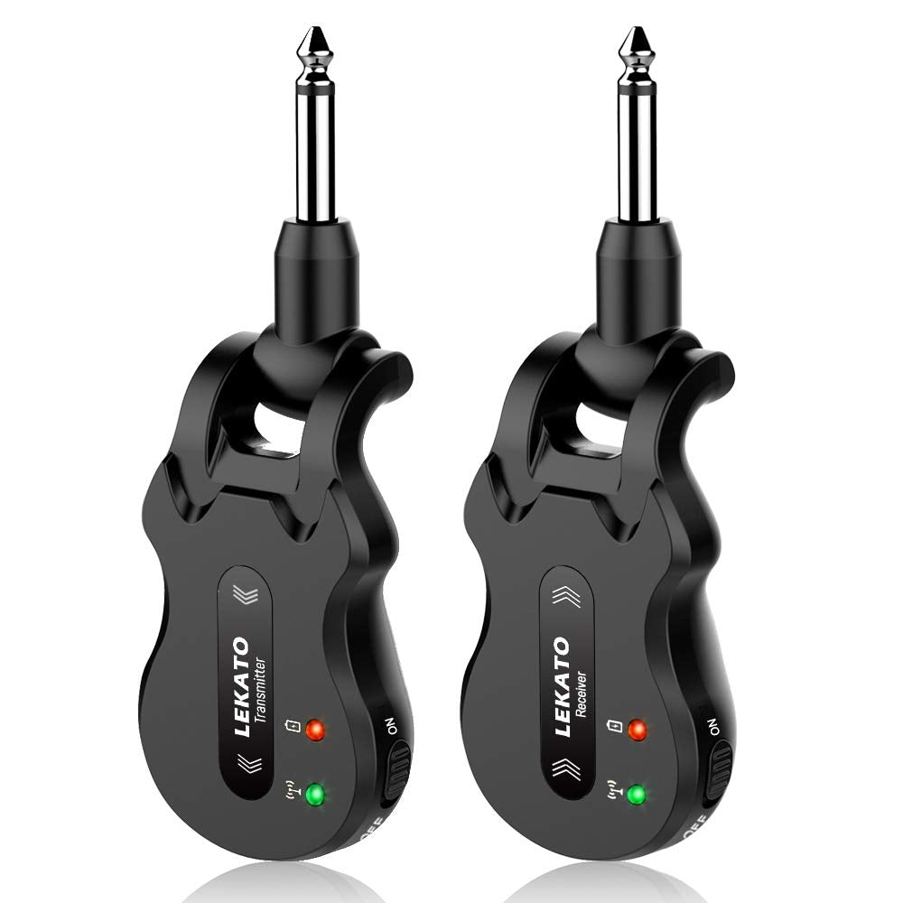 Lekato Wireless Guitar System 5.8 Wireless Guitar Transmitter Receiver Rechargeable Audio Wireless Transmitter Receiver 4 Channe