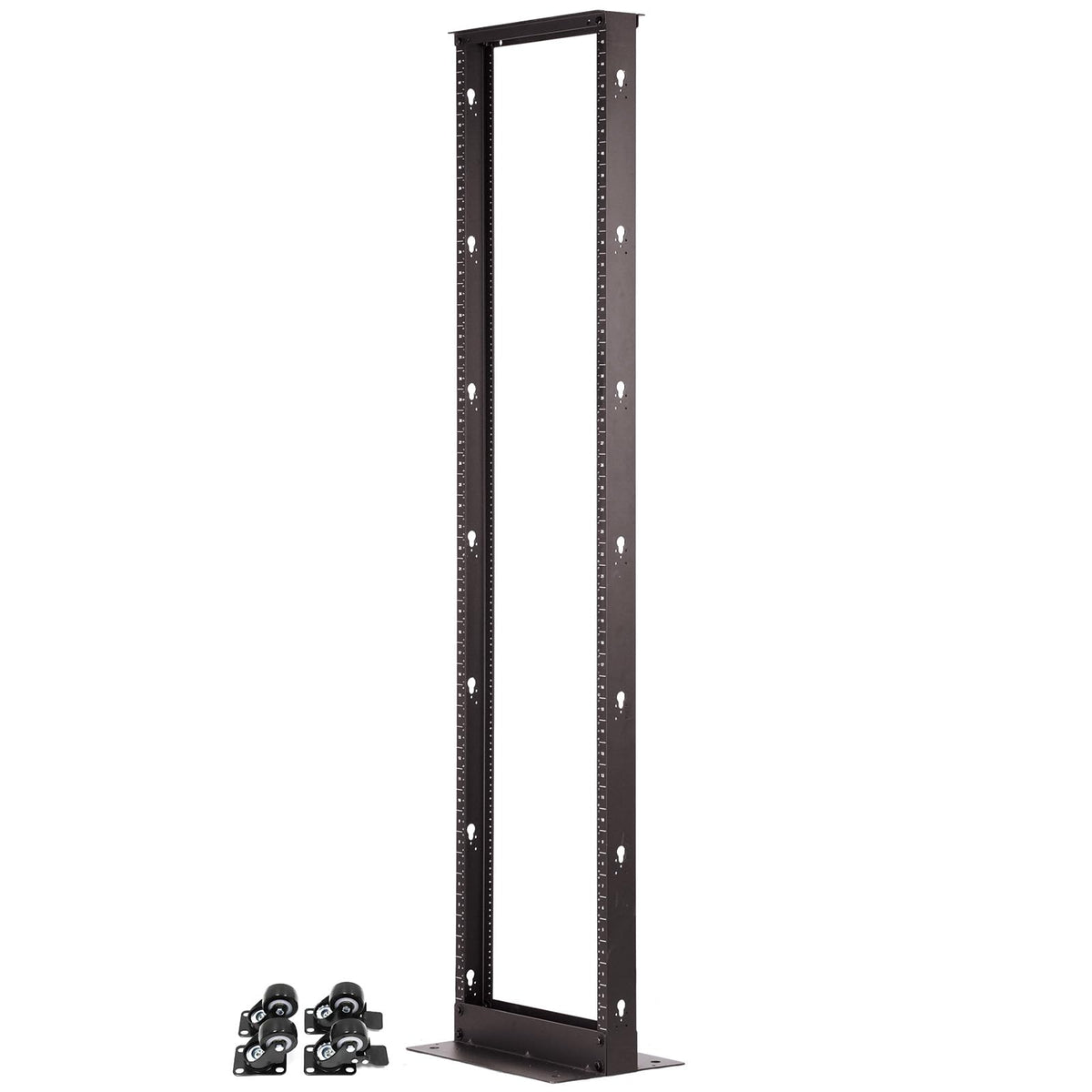 Aeons 45U 2 Post Open Frame Server Network Relay Rack For 19 Inch Networking Data & It Devices A/V Equipment, Durable 2 Post Rac