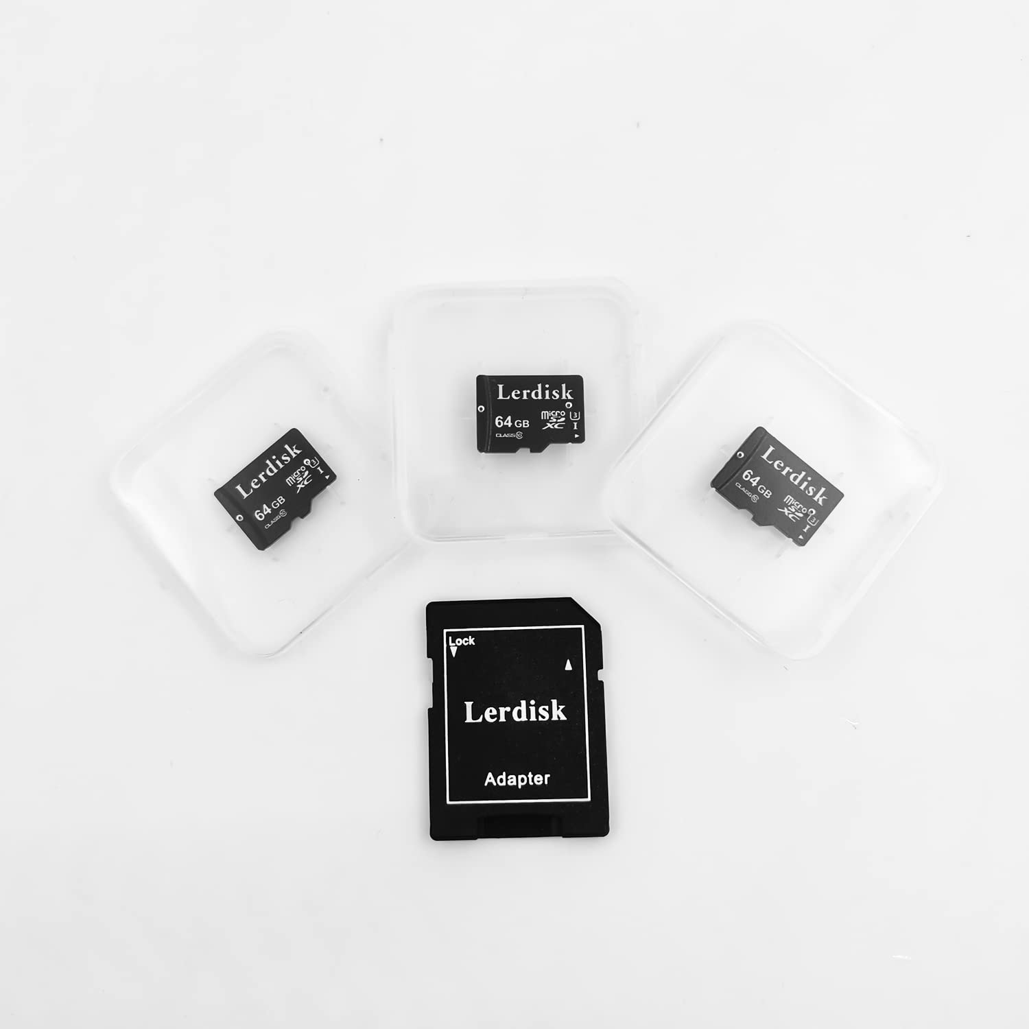 Lerdisk Factory Wholesale Micro Sd Card 64Gb U3 Pack Of 3 In Bulk Micro Sdxc With Adapter Produced By Authorized Licencee(64Gb)