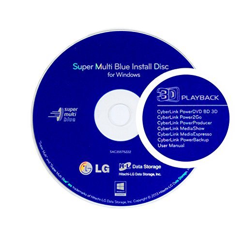 Lg 6X Wp50Nb40 Ultra Slim Portable Blu Ray Burner Bundle With 100Gb Bdxl Disc And Cyberlink Burning Software