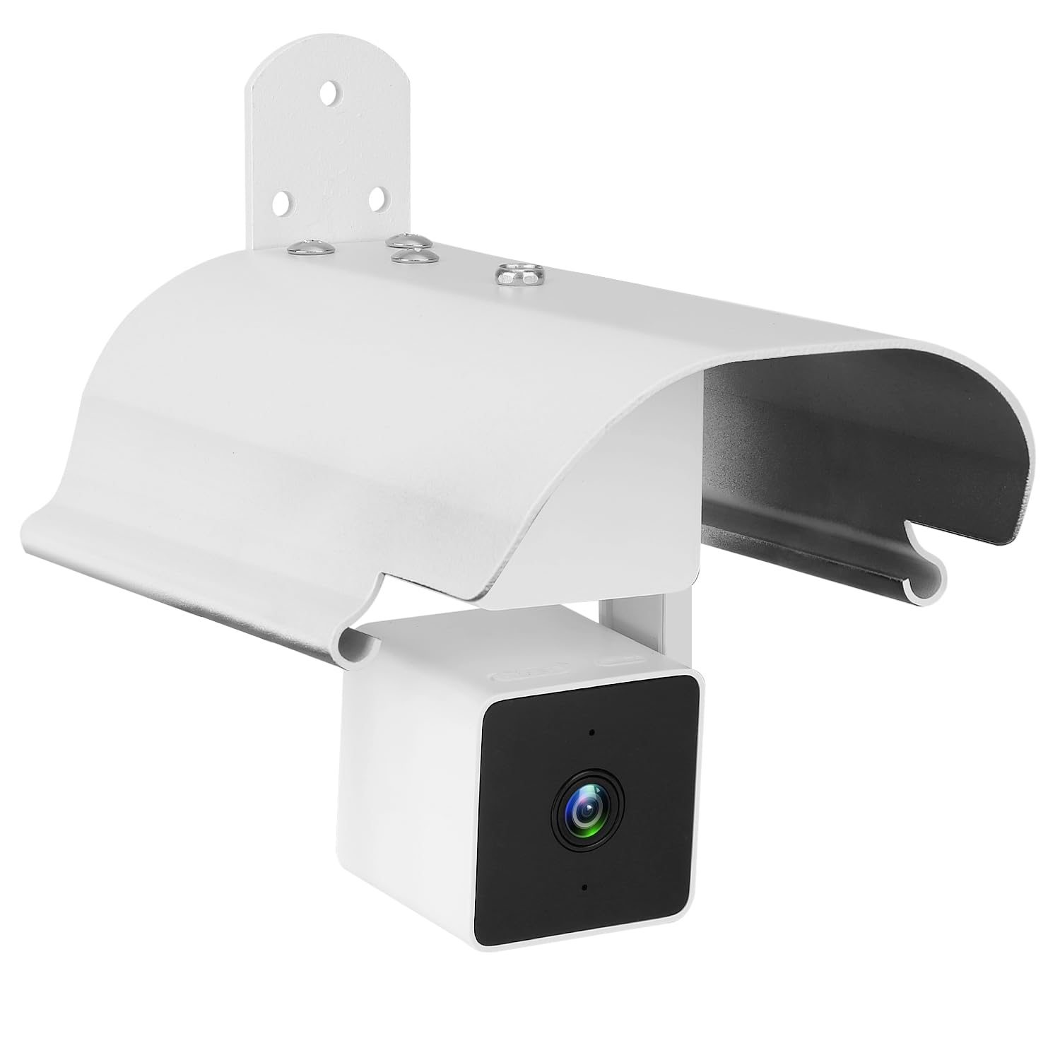 Uogw Wall Mount For Wyze Cam V4,Wyze Cam Pan V3/V2/V1,Weatherproof Protective Cover,Aluminum Alloy Sun Rain Shade Cover Mount,Camera Not Included (1 Pack White)
