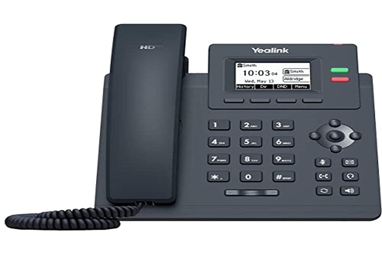 Yealink T31P IP Phone, 2 VoIP Accounts. 2.3-Inch Graphical Display. Dual-Port 10/100 Ethernet, 802.3af PoE, Power Adapter Not In