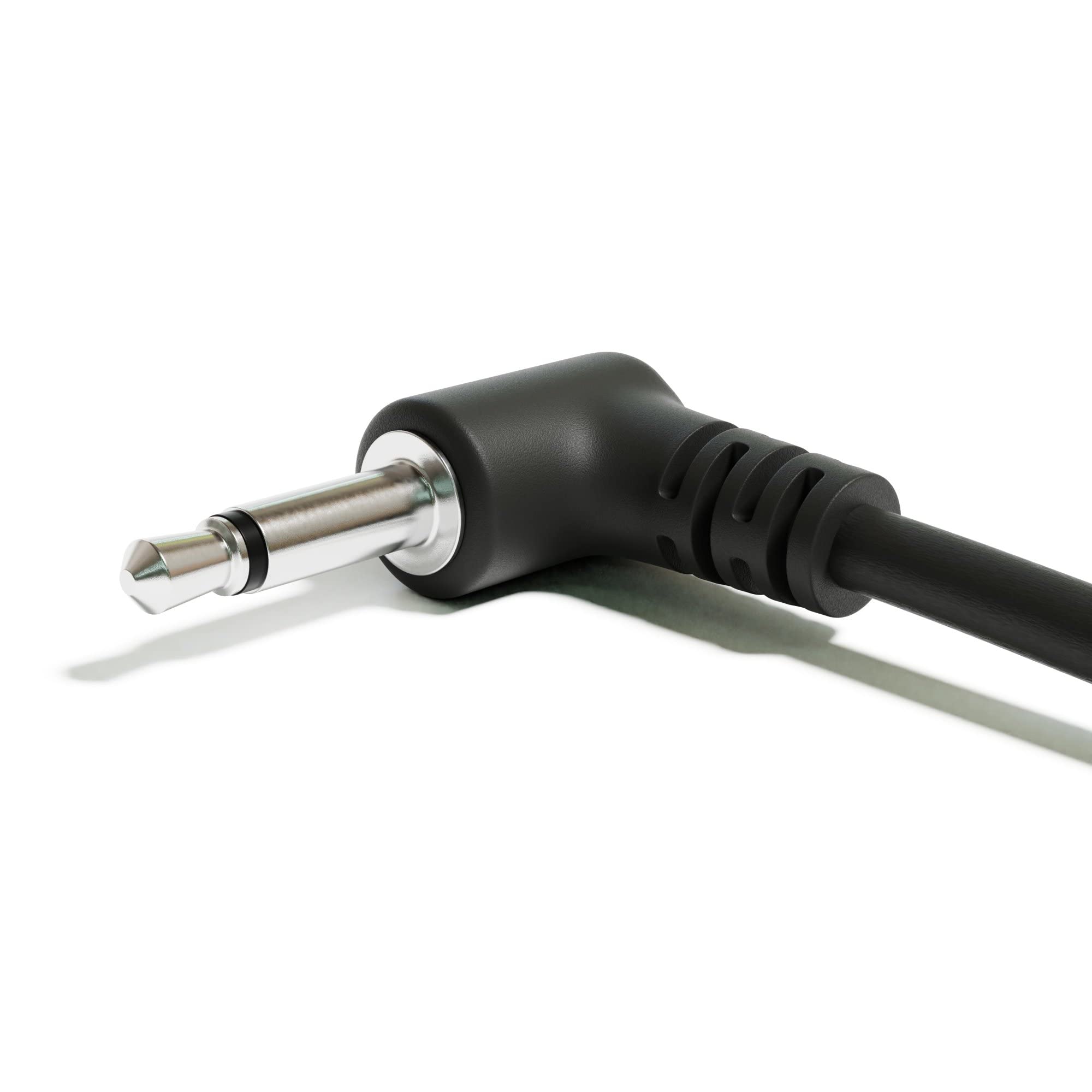 Excelvalley - 5-Pack - Right Angle Mono Modular Patch Cables - 3.5Mm 1/8 Eurorack Synthesizer [Black | 120 Cm - 47.24]