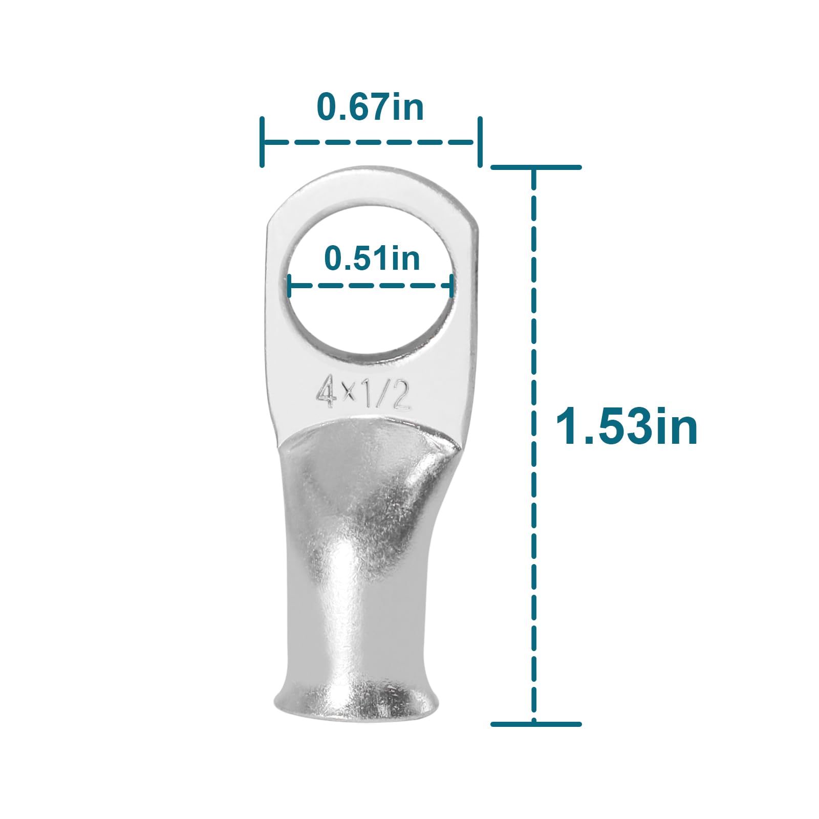 Qiatol Battery Cable, 4 Awg Battery Cables With Terminals, 2Pcs Copper Battery Cables., Red & Black(2Pcs)