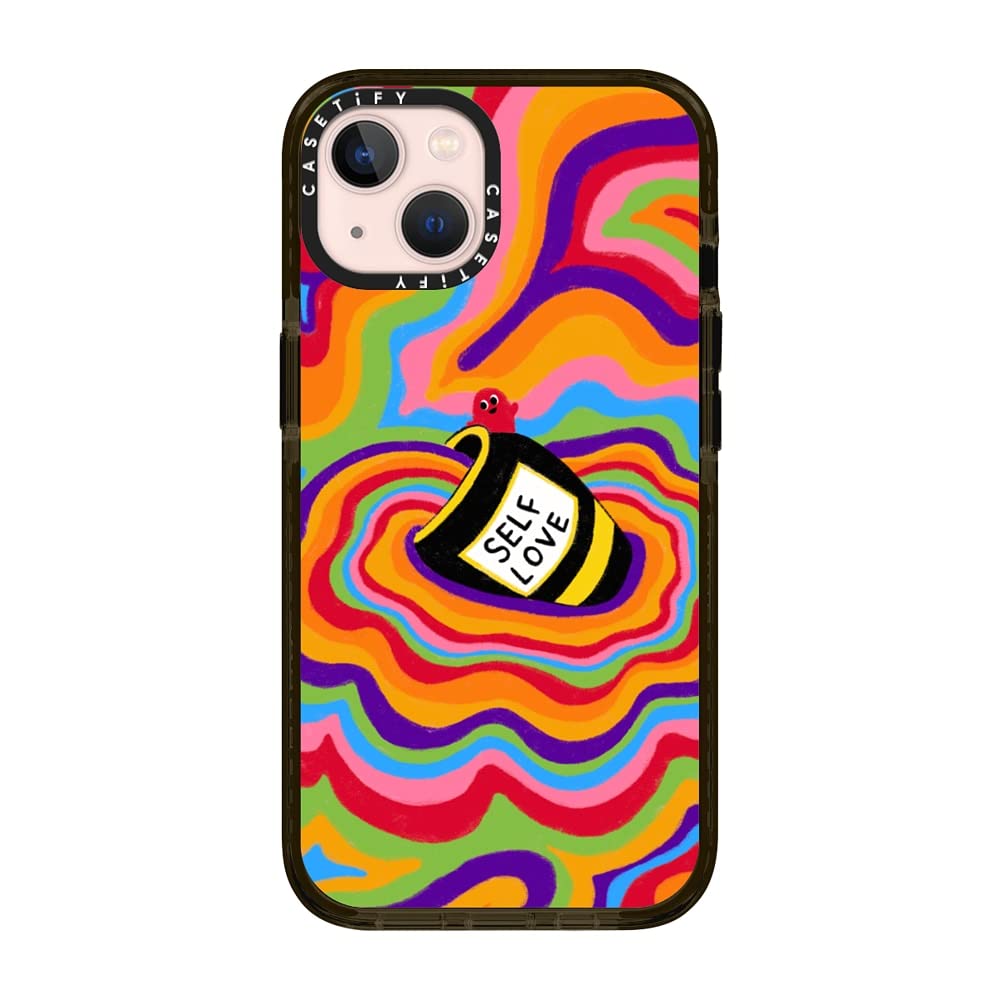 Casetify Impact Iphone 13 Case [6.6Ft Drop Protection]   Self Love   Clear Black