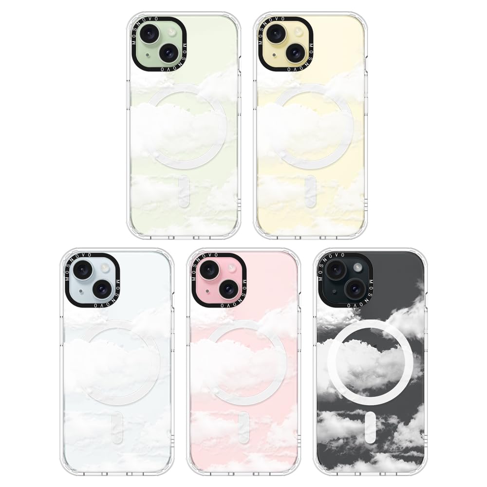 Mosnovo Case For Iphone 15, [Compatible With Magsafe] [Buffertech 6.6Ft Military-Grade Drop Protection] [Anti Peel Off Tech] Cle