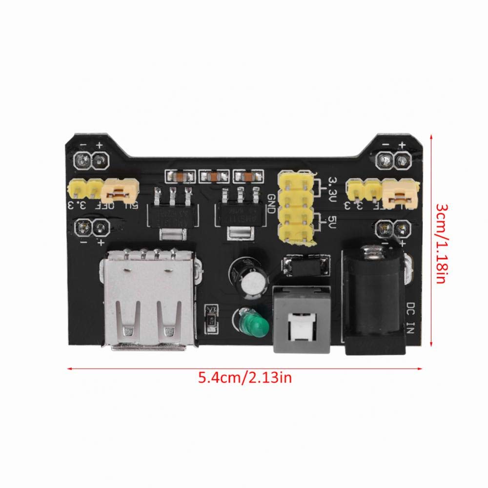 Oumefar Power Supply Module5Pcs 5V/3.3V Power Supply Board Module Two Channels Power Supply Breadboard Module Prototype For Brea