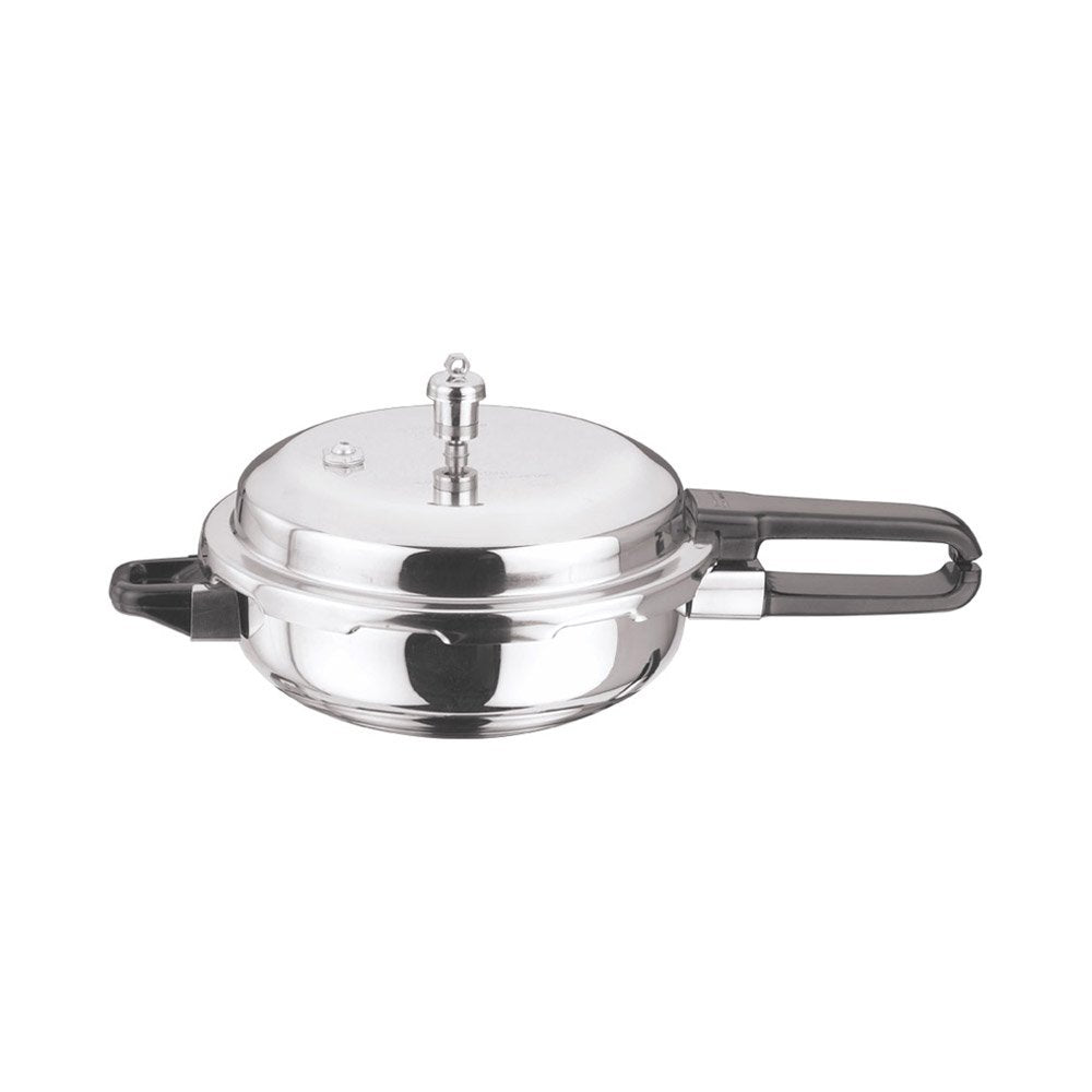 Vinod 18/8 Stainless steel Sandwich Bottom Pressure Pan (Regular)  Junior with Lid