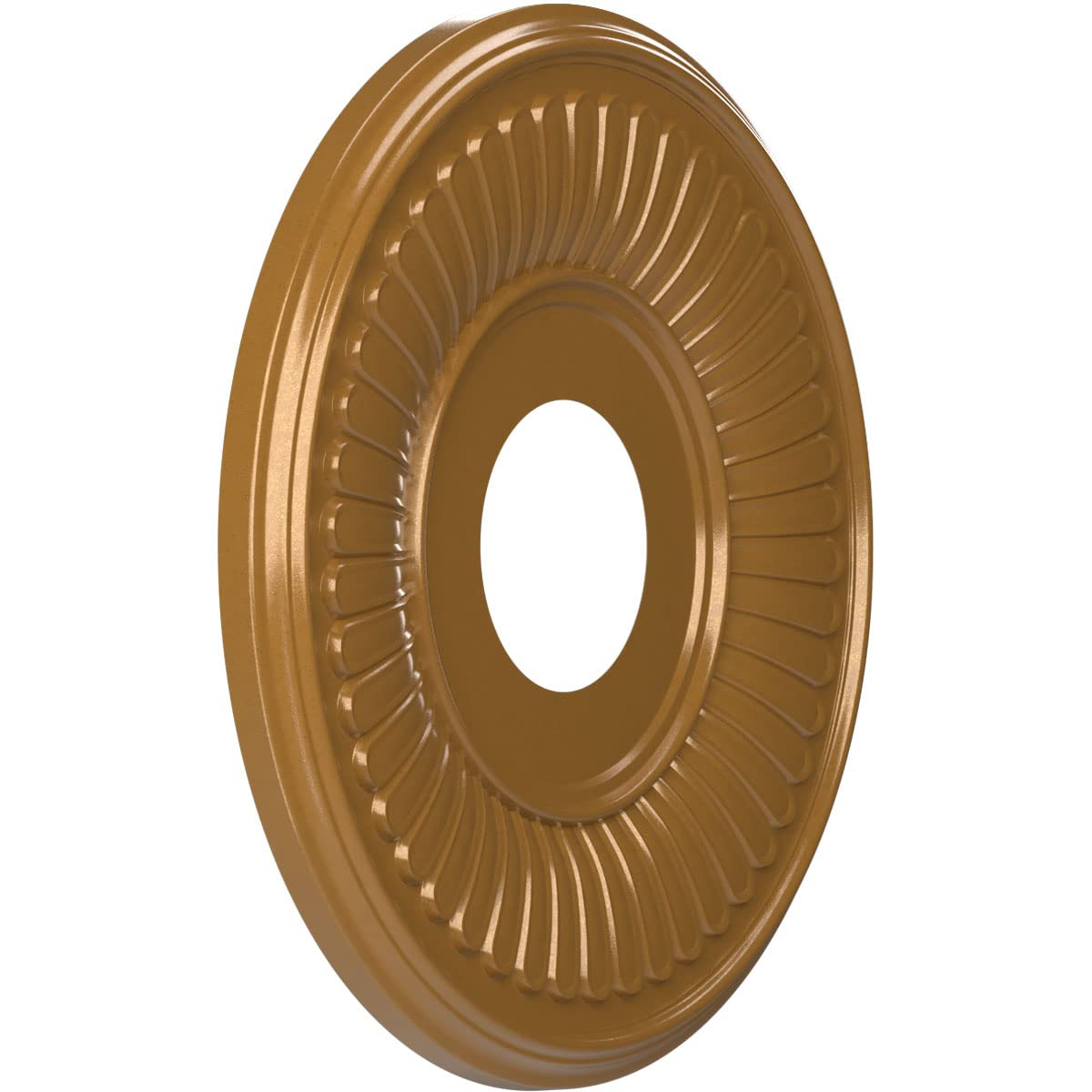 Ekena Millwork Cmp13Bedvg Berkshire Thermoformed Pvc Ceiling Medallion (Fits Canopies Up To 5 3/4), 13Od X 3 1/2Id X 3/4P, Unive