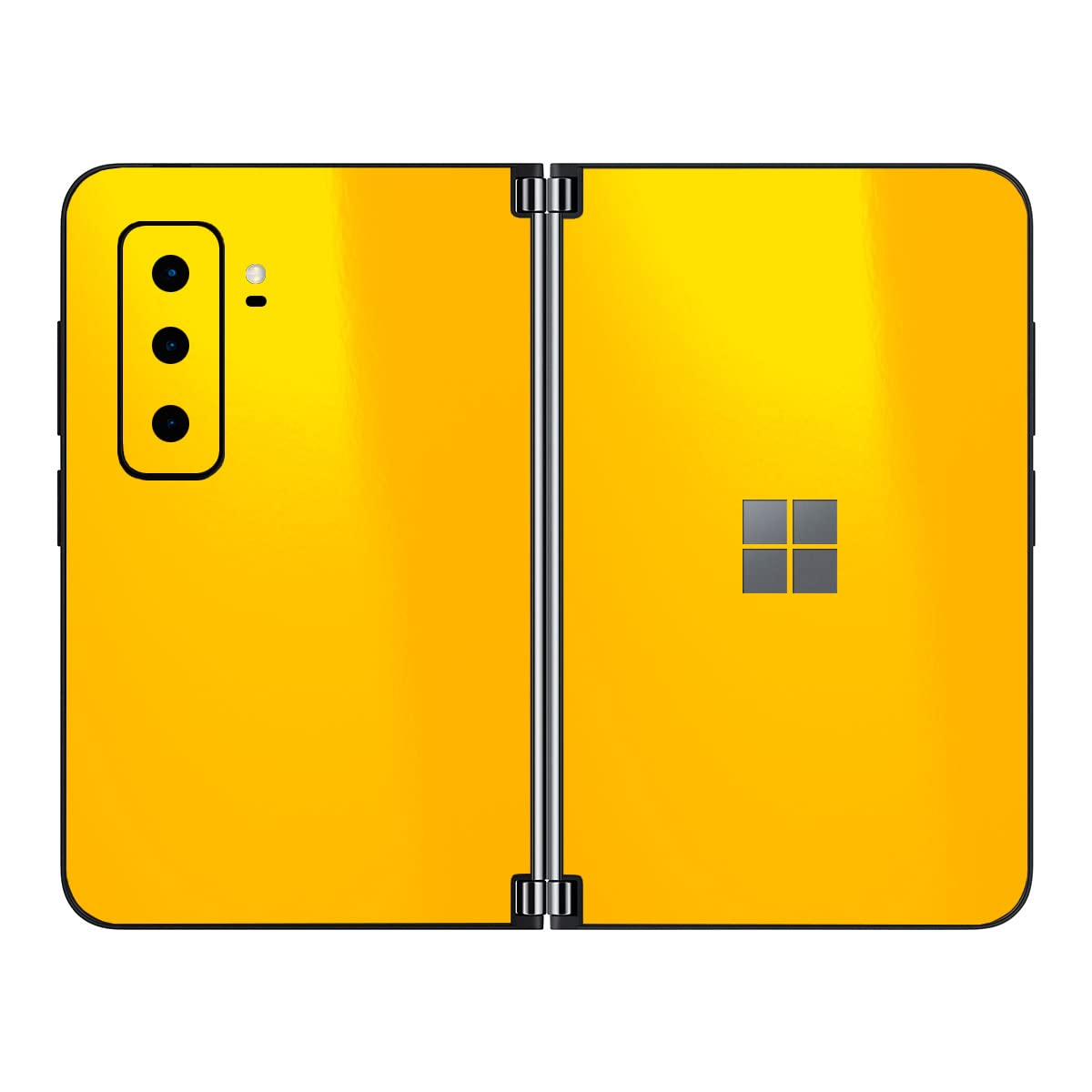 SopiGuard Sticker Skin for 2021 Microsoft Surface Duo 2 2nd Gen Edge-to-Edge Front and Rear Panels Vinyl Decal (Gloss Yellow)